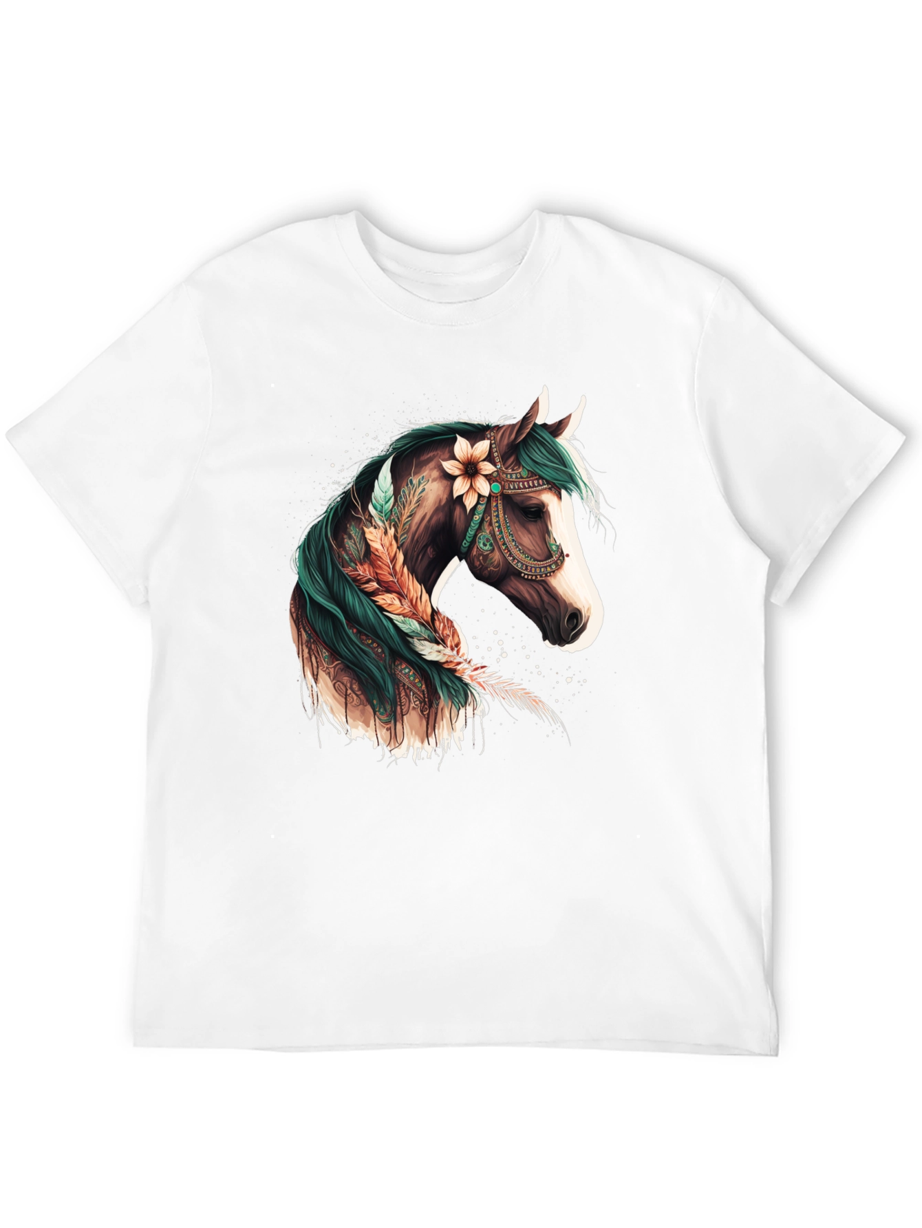 Boho Horse Graphic Tee - Black T-Shirt