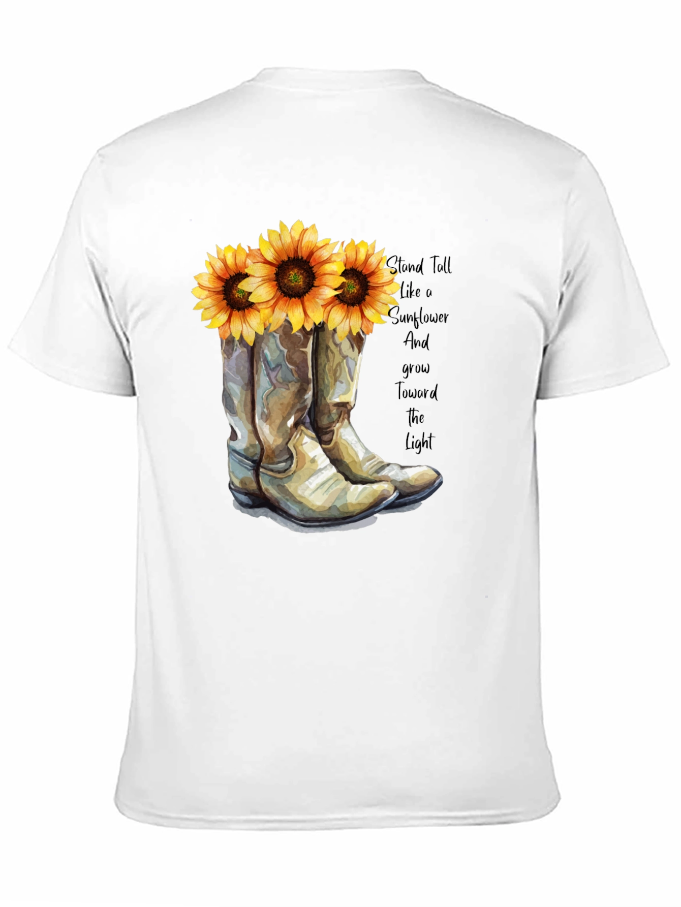 Sunflower Cowboy Boots T-Shirt - Country Chic