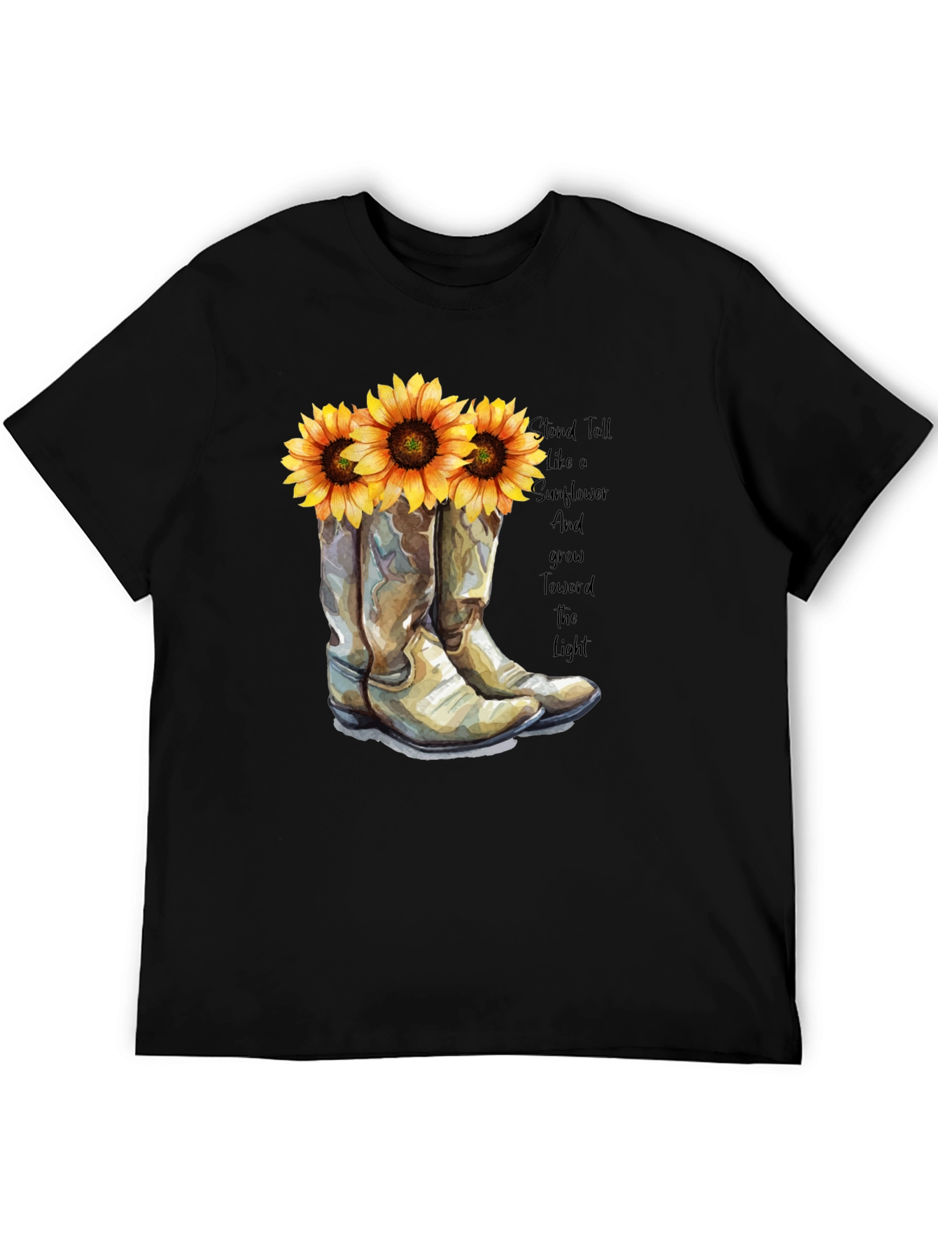 Sunflower Cowboy Boots T-Shirt - Country Chic