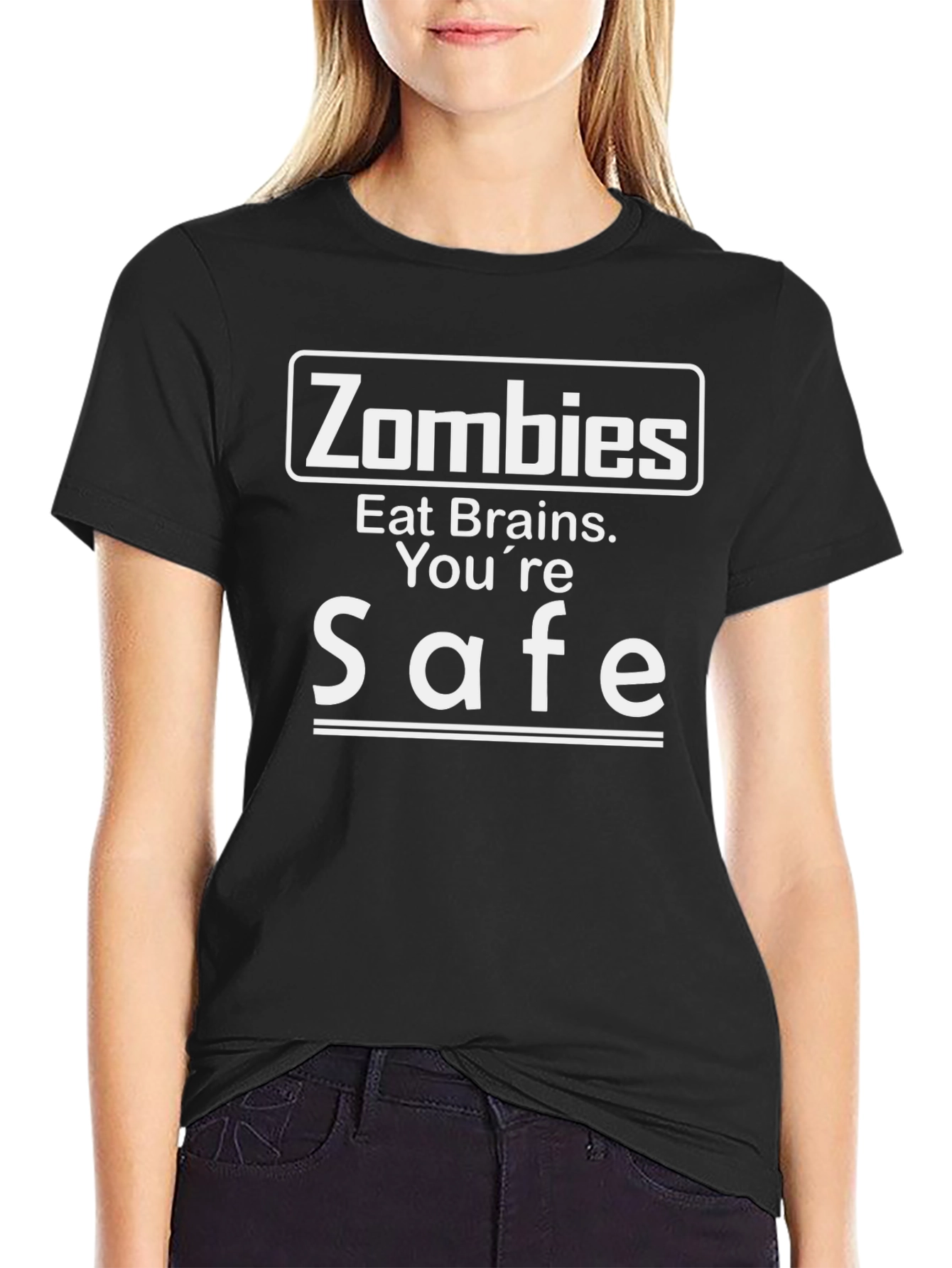 Funny Zombies Eat Brains Graphic T-Shirt