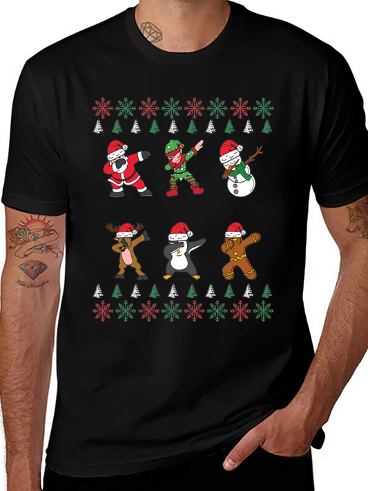 Christmas Dab T-Shirt - Santa Elf Reindeer Penguin