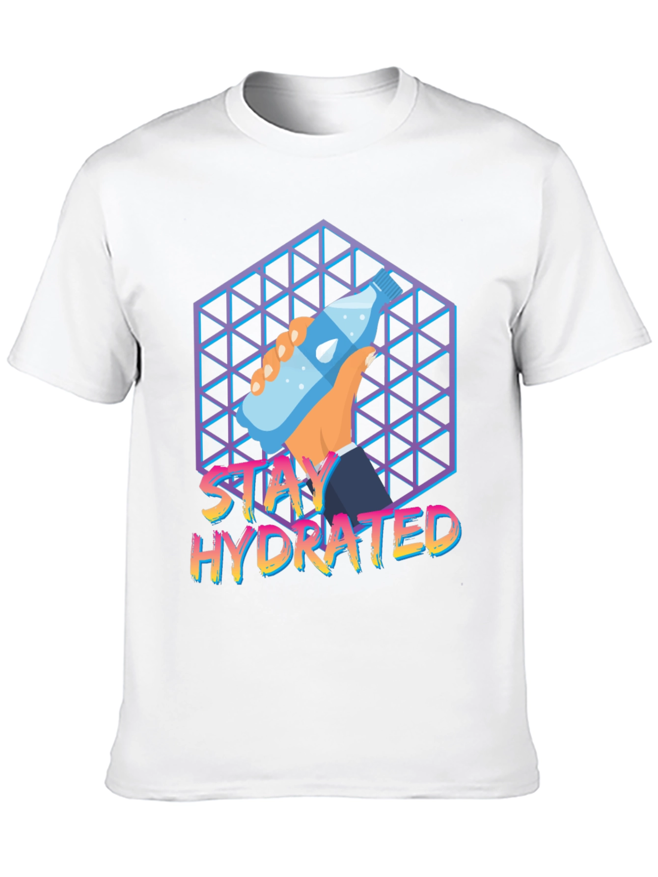 Stay Hydrated Graphic Tee - Trendy Water Bottle Design