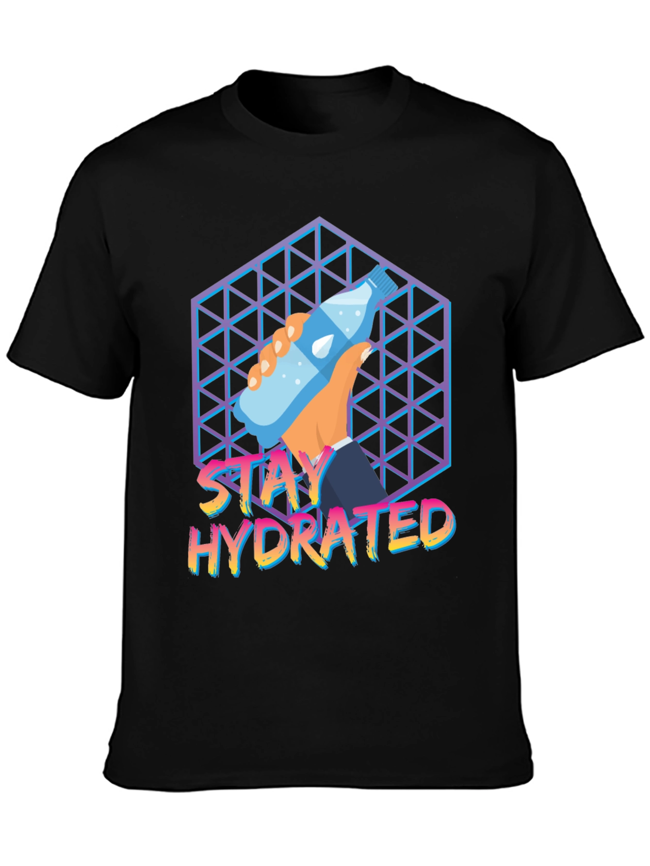 Stay Hydrated Graphic Tee - Trendy Water Bottle Design
