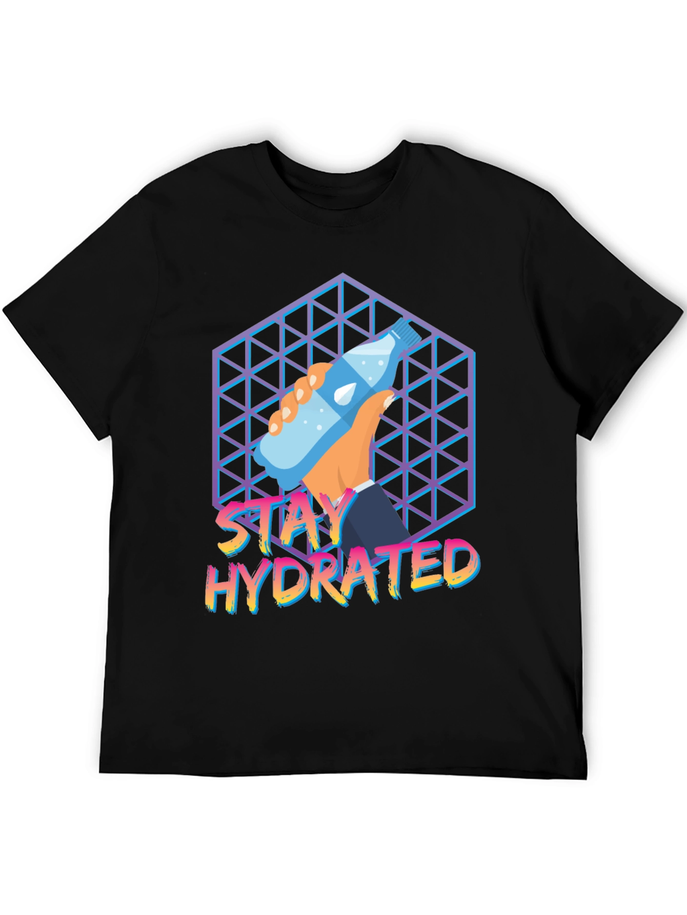Stay Hydrated Graphic Tee - Trendy Water Bottle Design