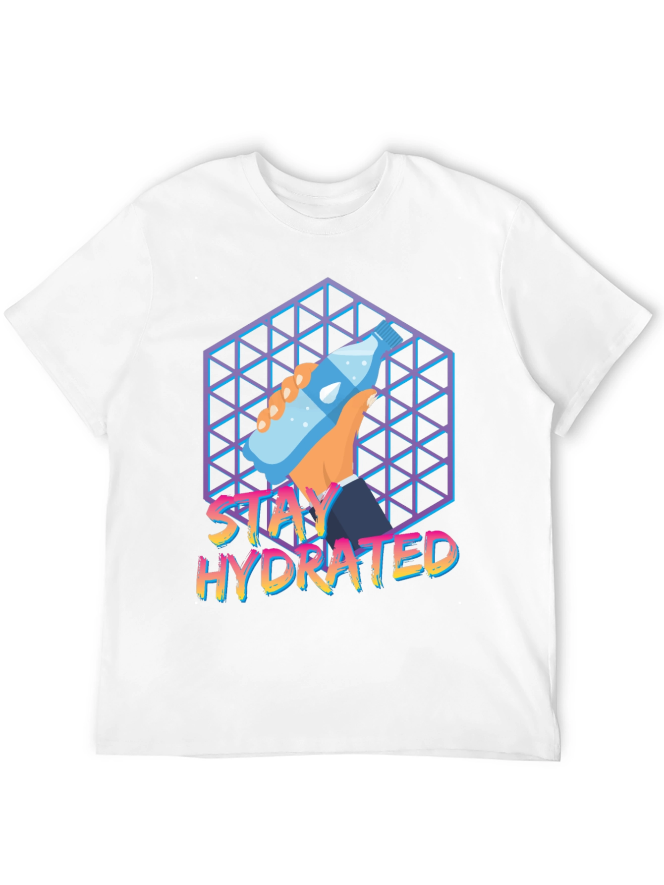 Stay Hydrated Graphic Tee - Trendy Water Bottle Design