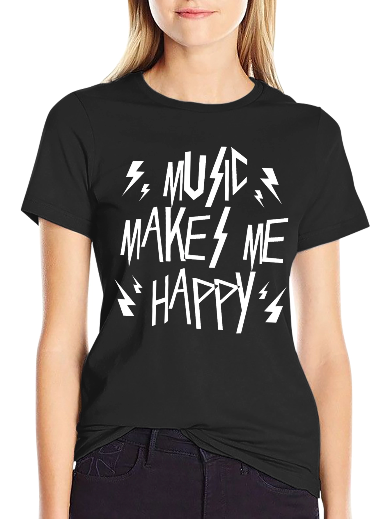 Music Makes Me Happy Graphic T-Shirt