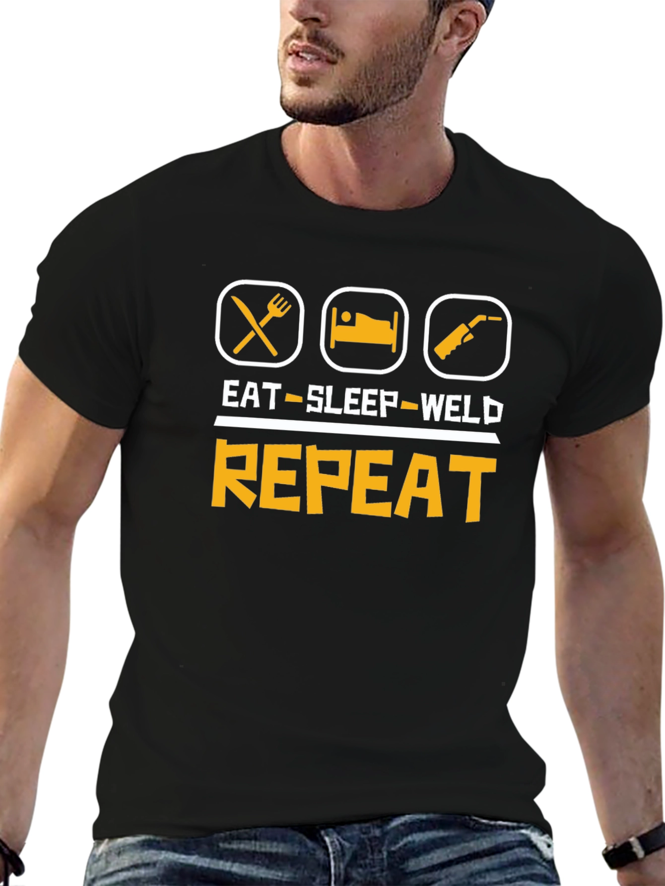 Eat Sleep Weld Repeat T-Shirt