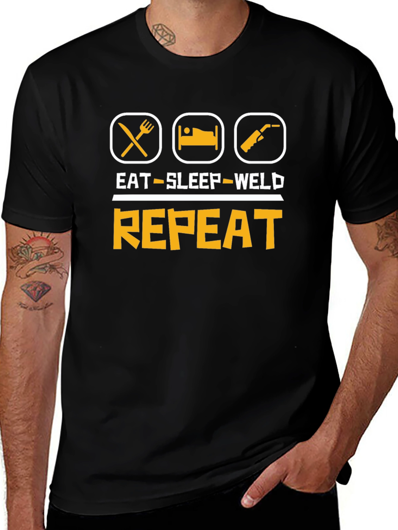 Eat Sleep Weld Repeat T-Shirt