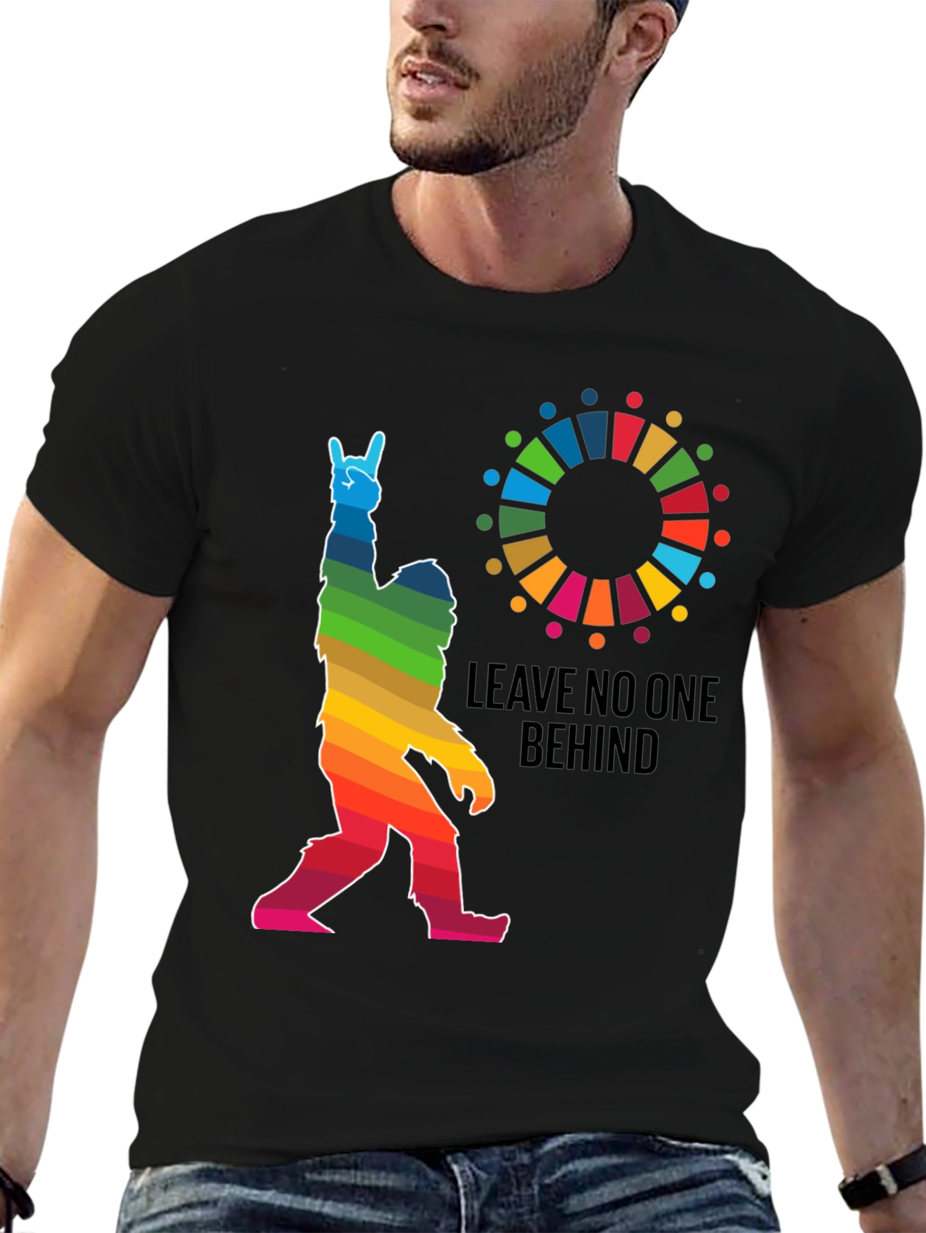 Leave No One Behind Bigfoot Graphic Tee