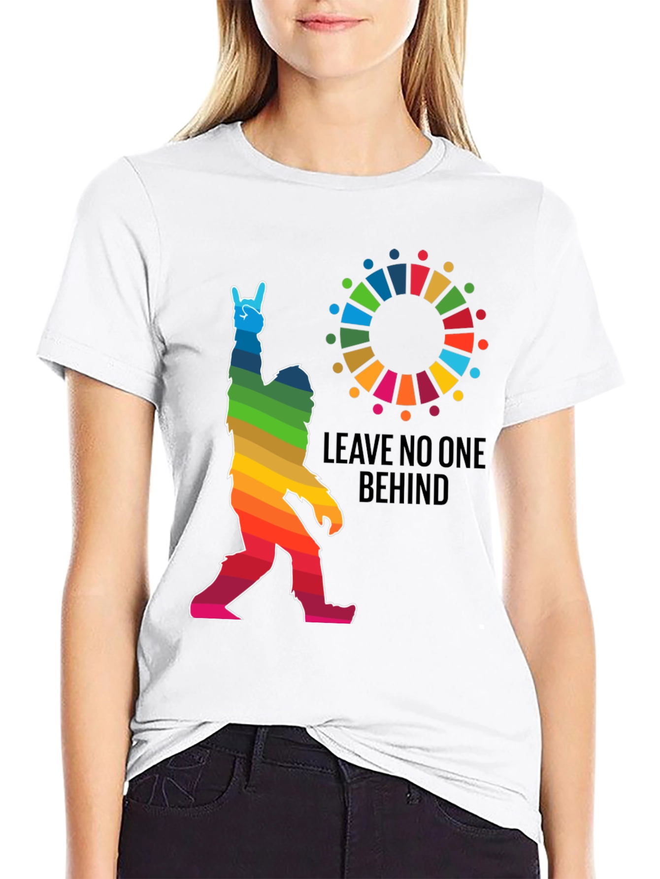 Leave No One Behind Bigfoot Graphic Tee