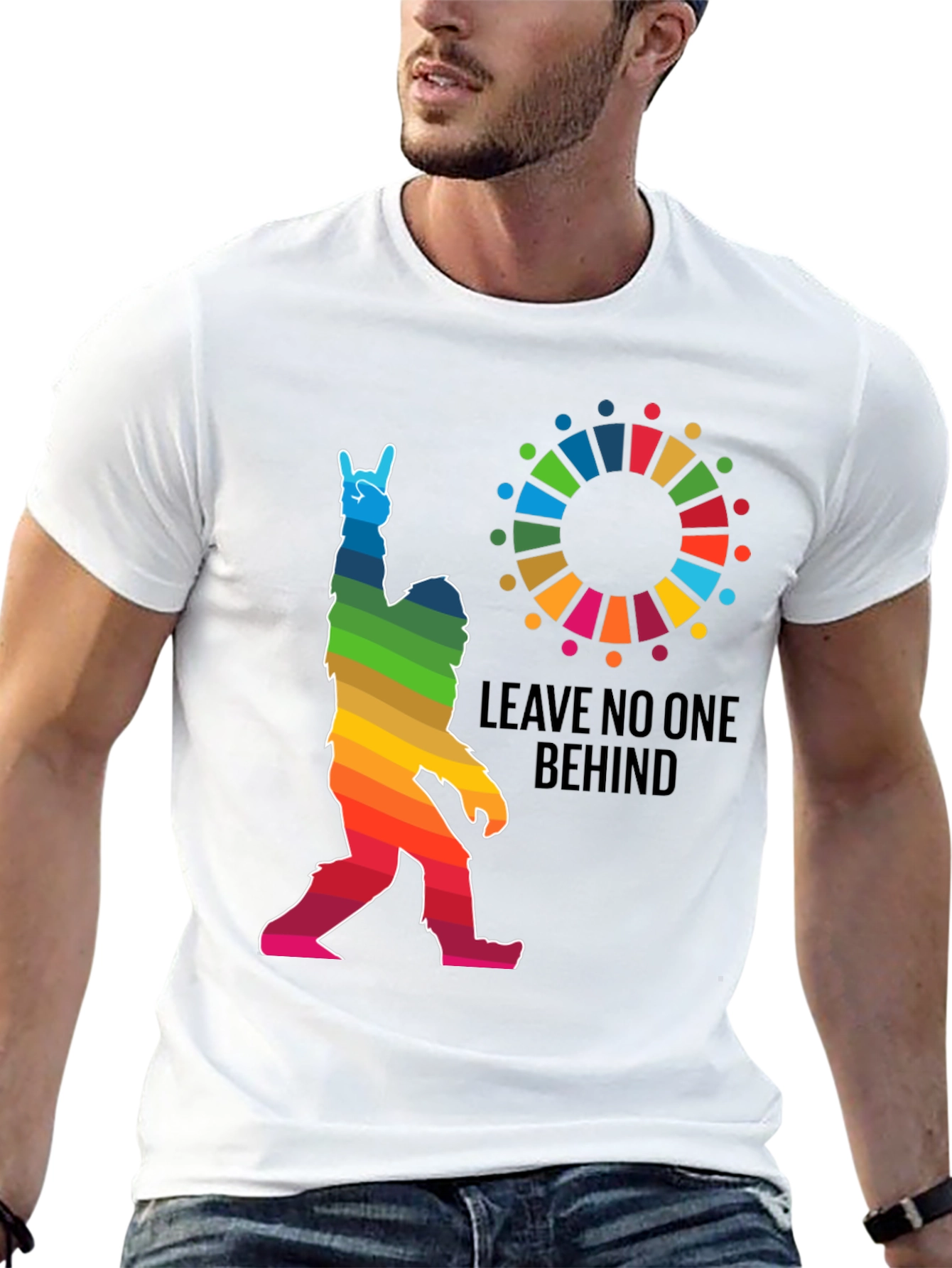Leave No One Behind Bigfoot Graphic Tee
