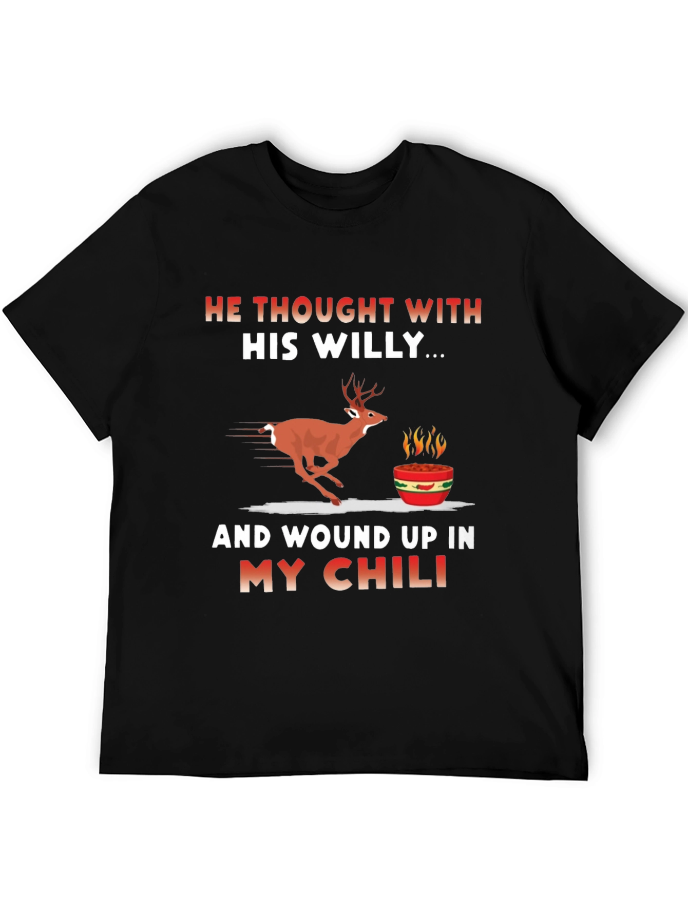 Funny Deer Chili Graphic T-Shirt