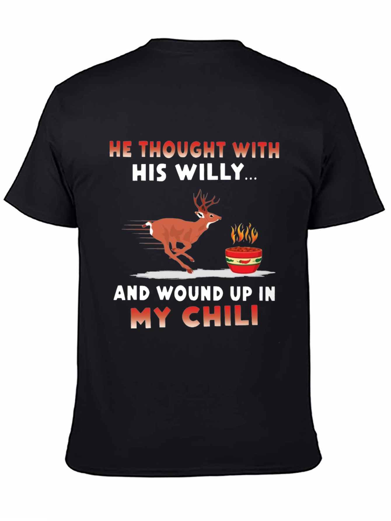 Funny Deer Chili Graphic T-Shirt