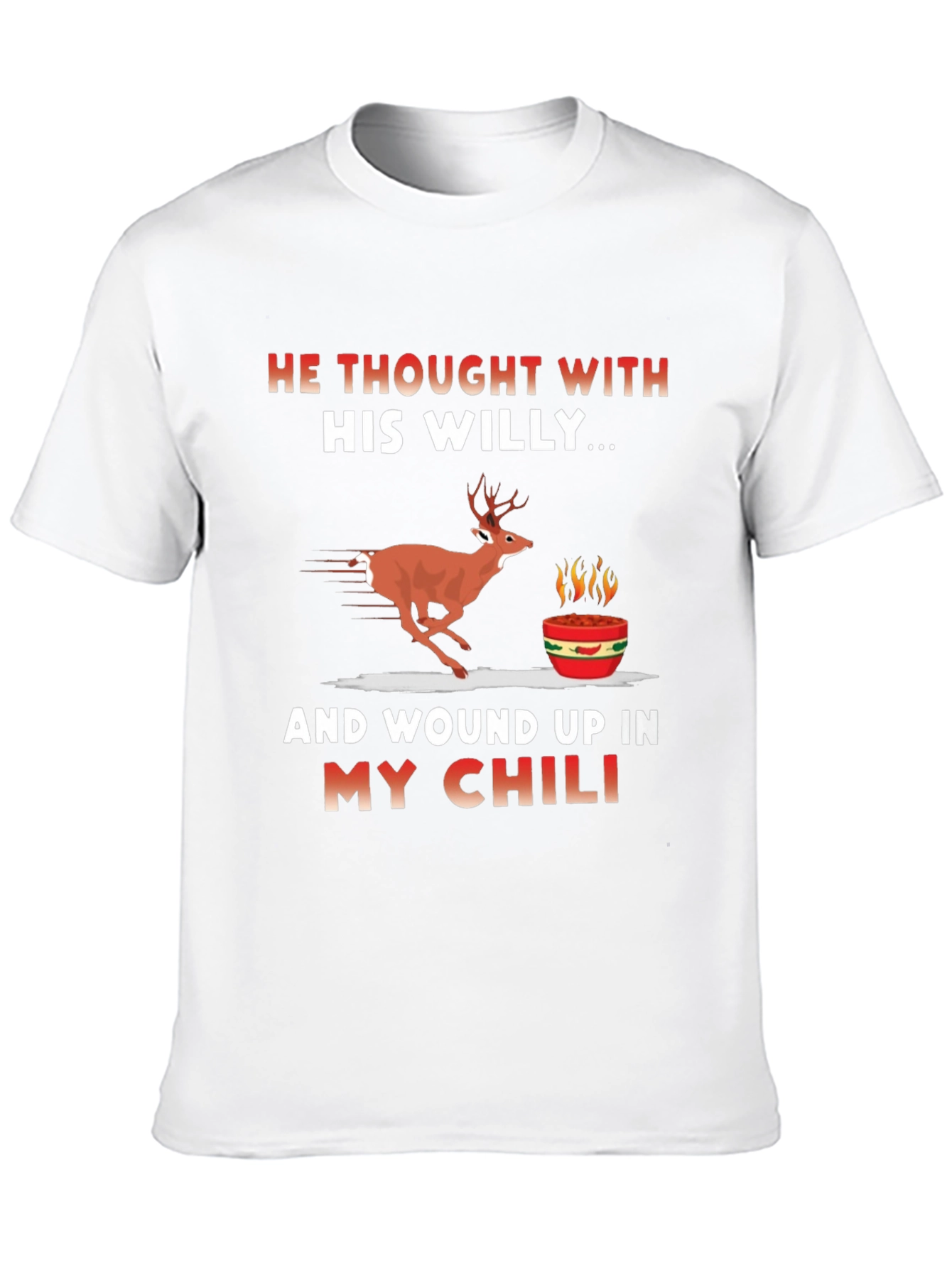 Funny Deer Chili Graphic T-Shirt
