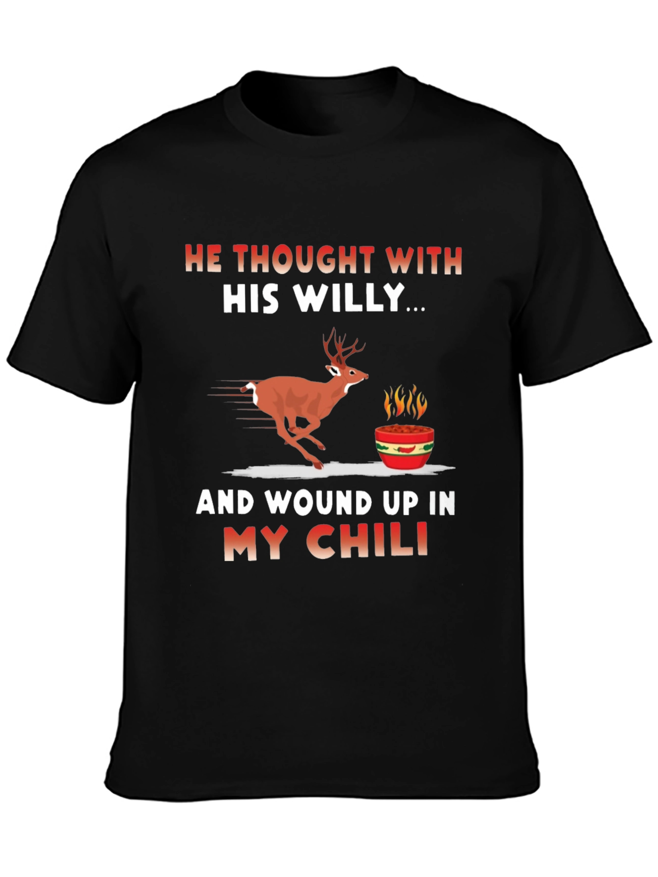 Funny Deer Chili Graphic T-Shirt