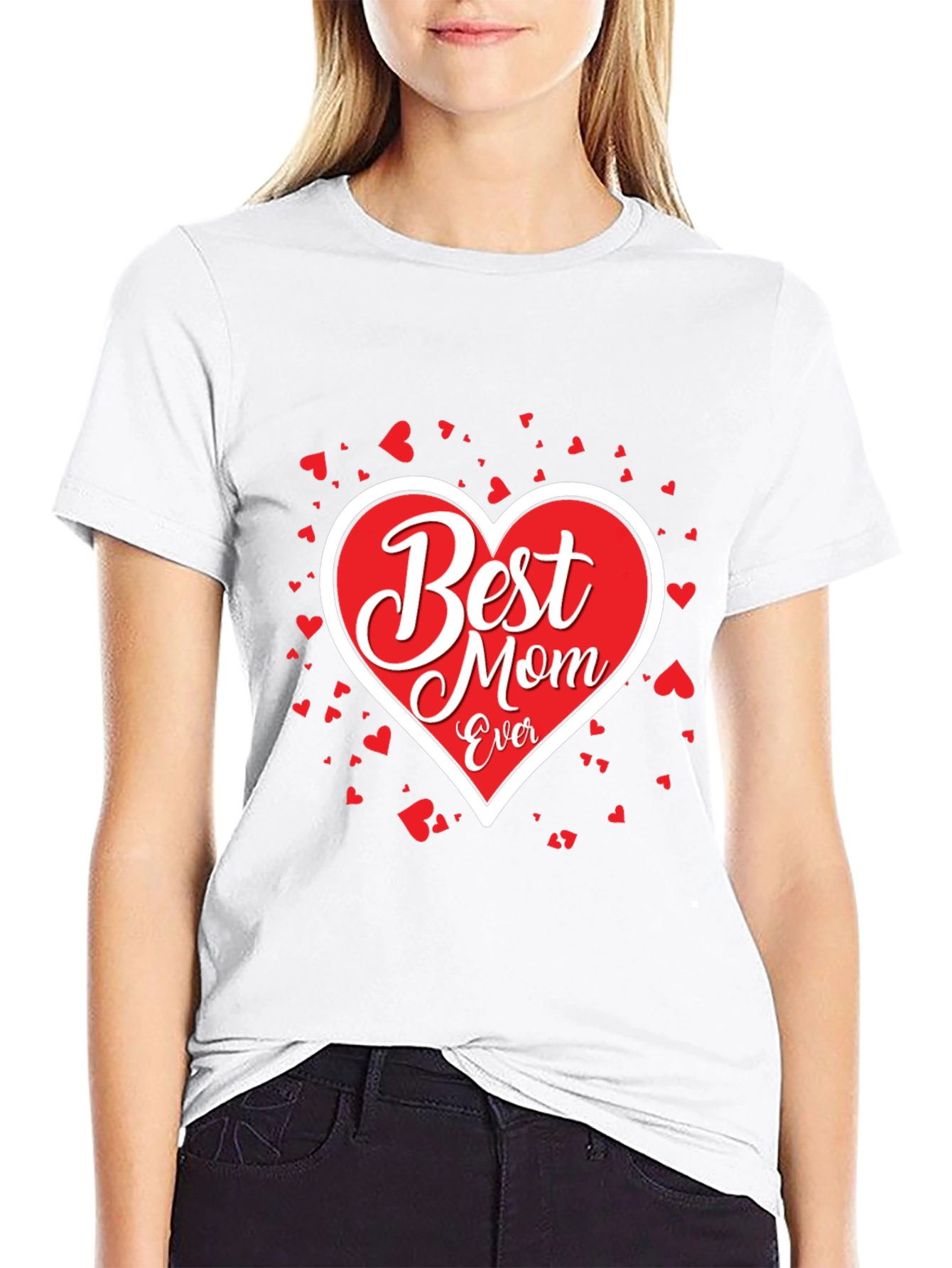 Best Mom Ever T-Shirt - Heart Design