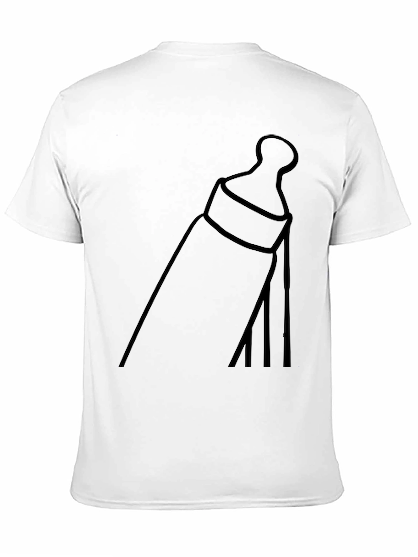 Mens Black T-Shirt with Bottle Graphic