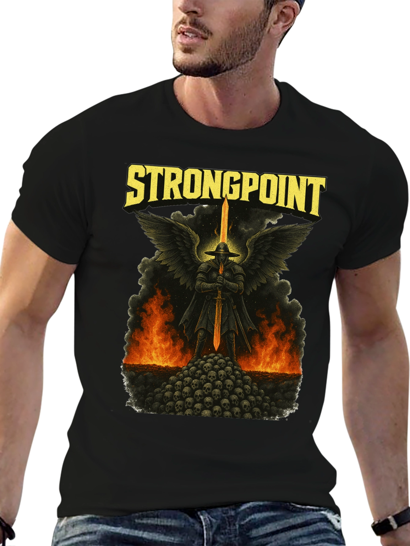 Strongpoint Graphic Black T-Shirt