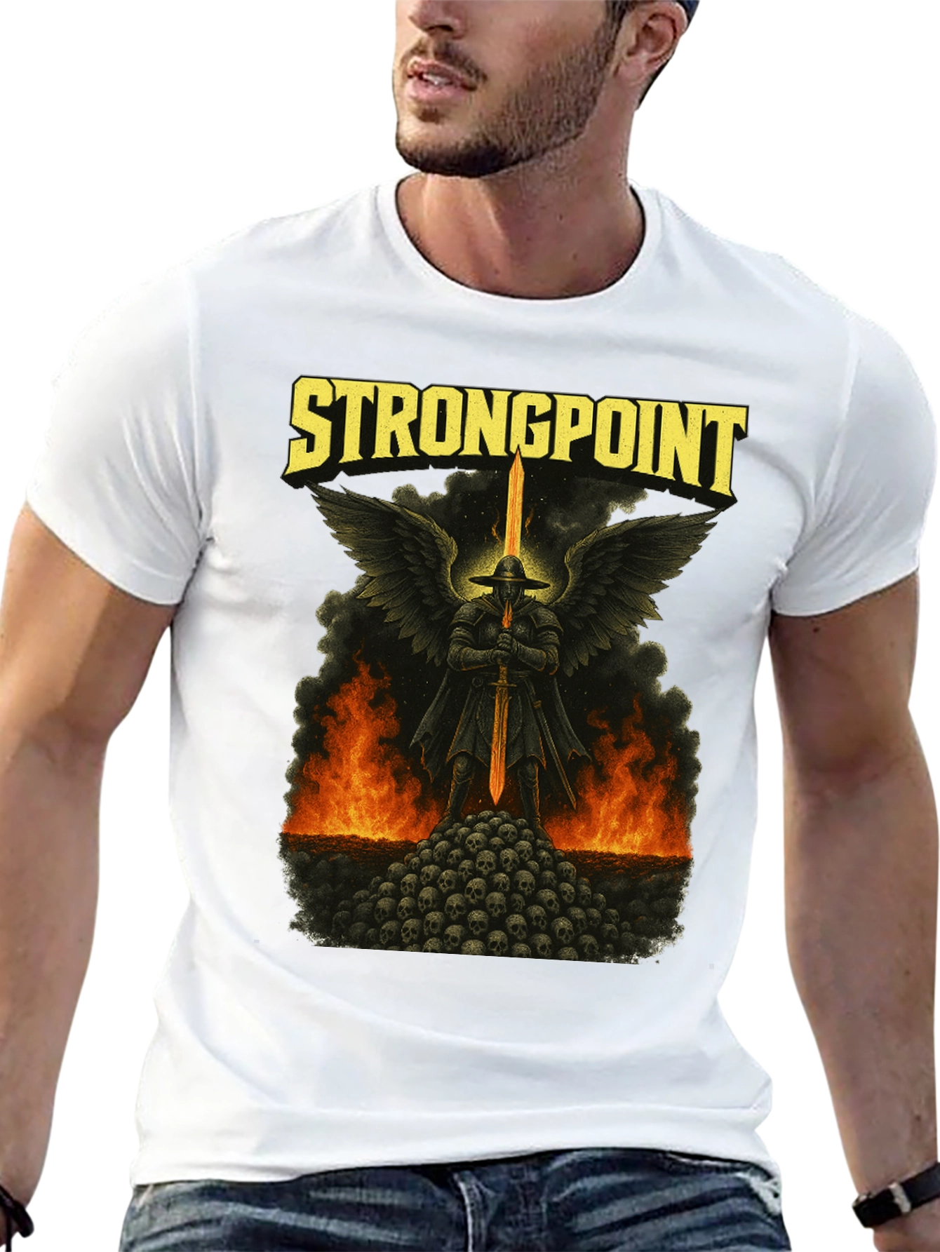 Strongpoint Graphic Black T-Shirt