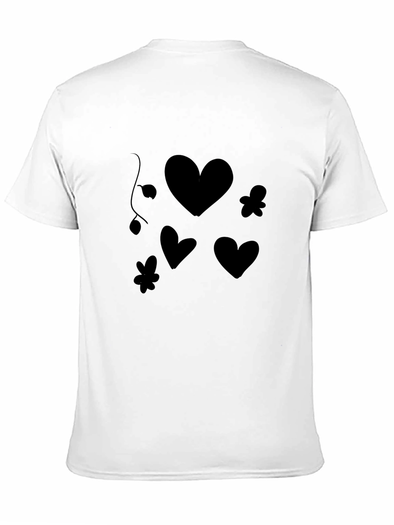 Black Hearts & Flowers Graphic Tee