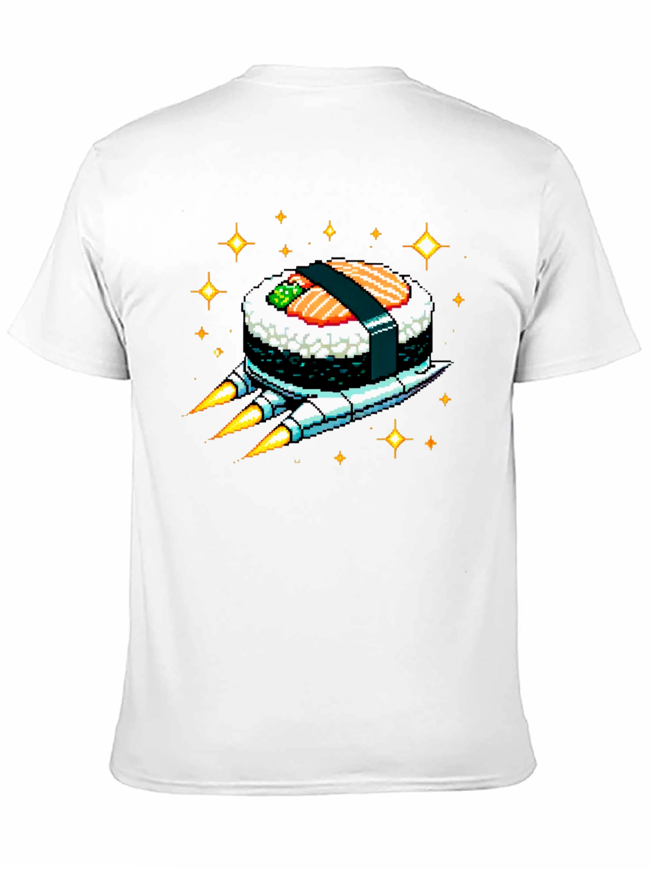 Sushi Rocket Graphic Tee - Black Cotton Blend