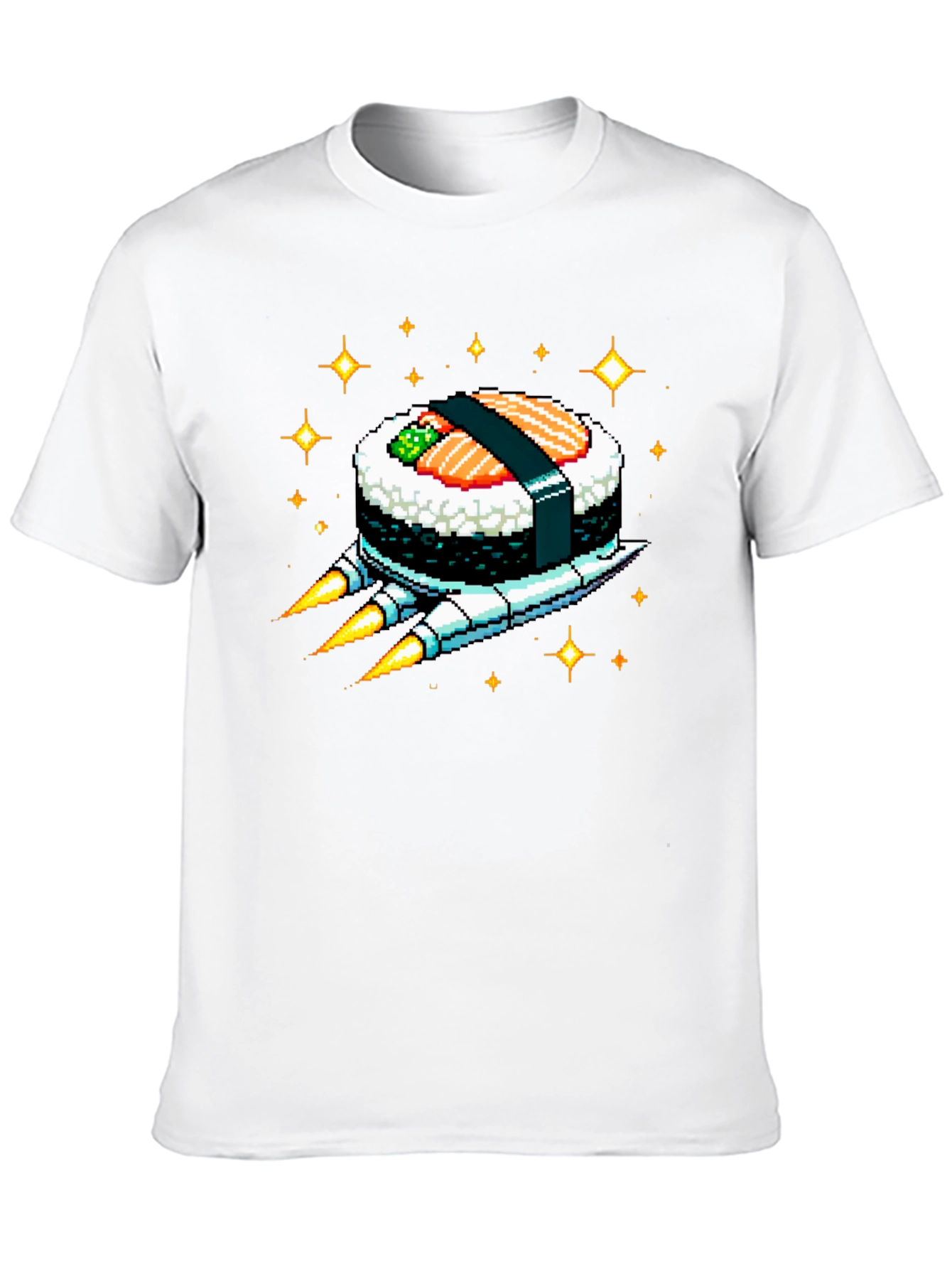 Sushi Rocket Graphic Tee - Black Cotton Blend