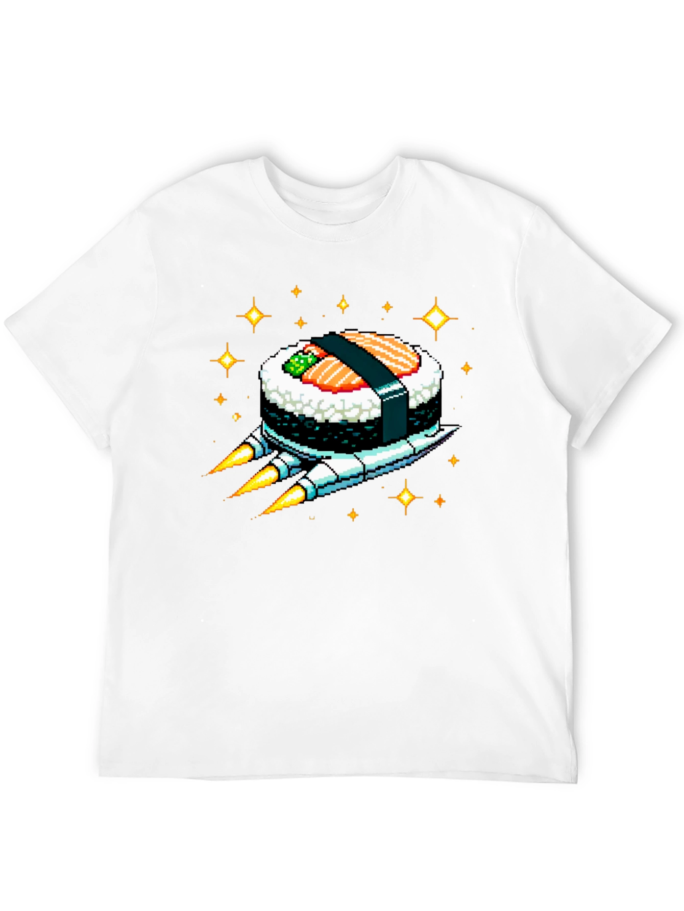 Sushi Rocket Graphic Tee - Black Cotton Blend