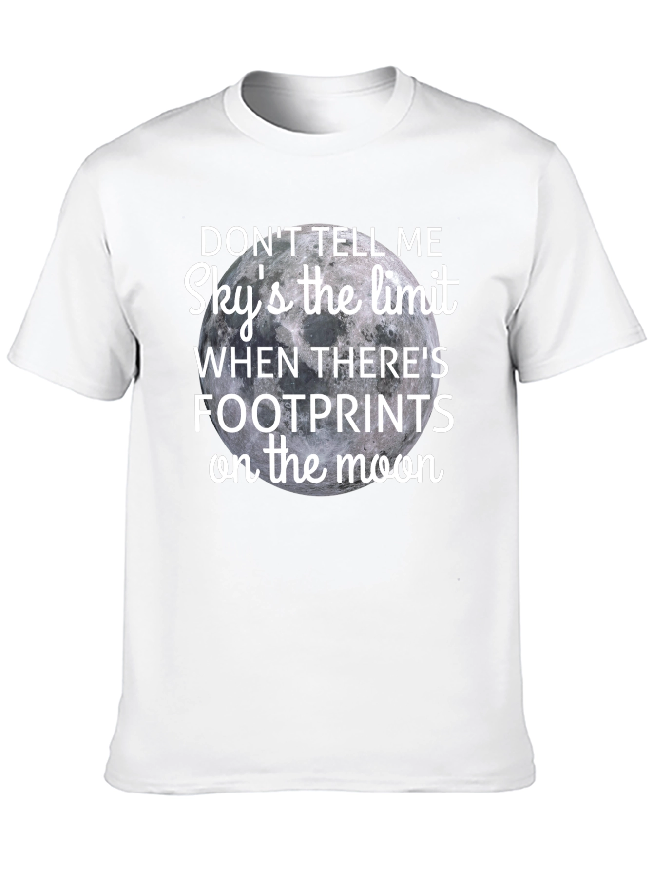 Moon Footprints T-Shirt - Skys the Limit Graphic Tee
