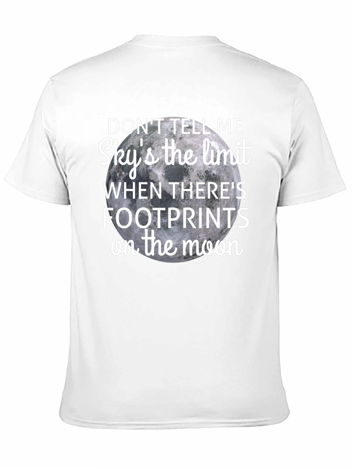Moon Footprints T-Shirt - Skys the Limit Graphic Tee