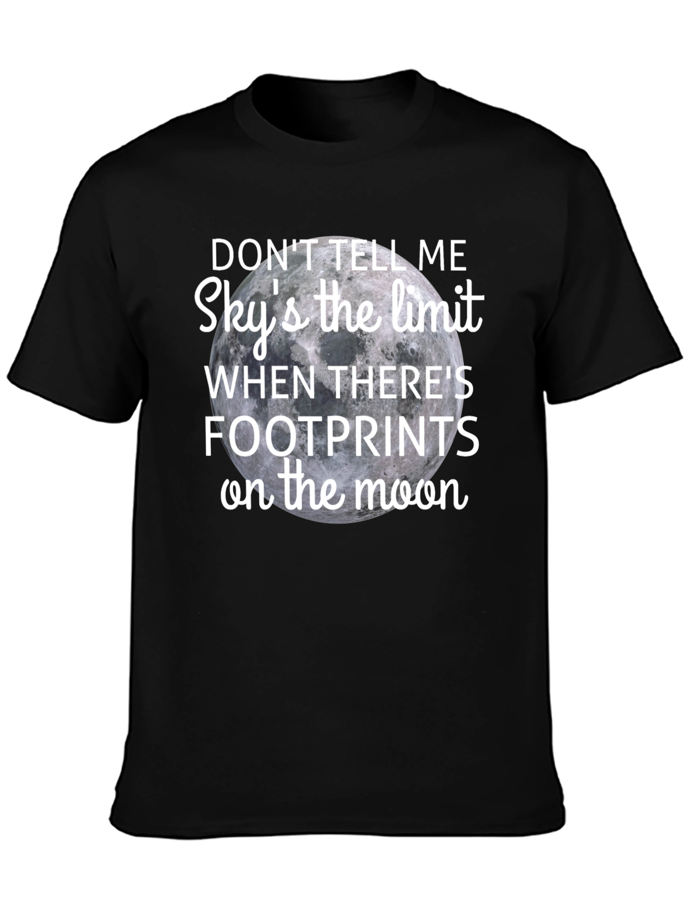 Moon Footprints T-Shirt - Skys the Limit Graphic Tee