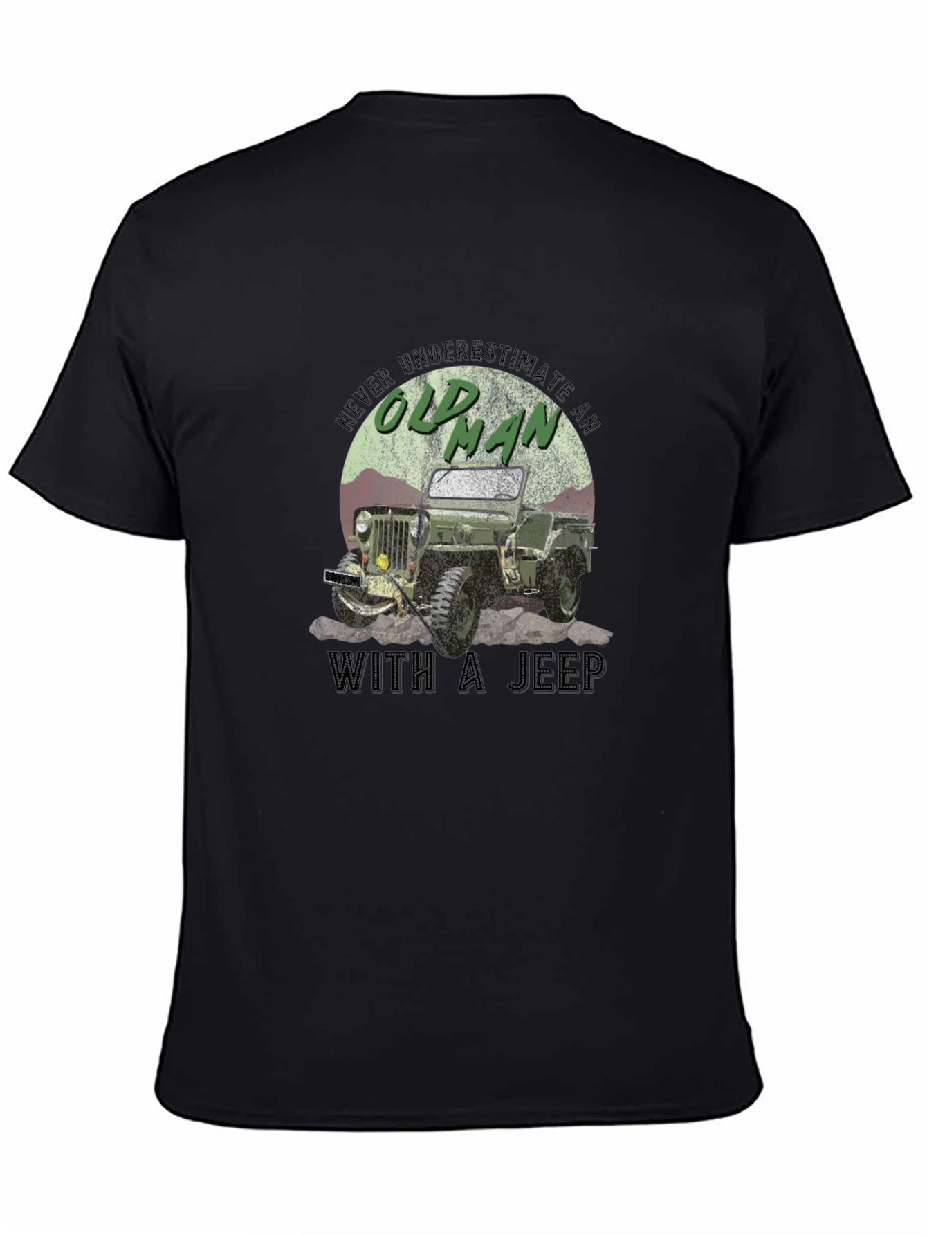 Old Man With a Jeep Graphic Tee