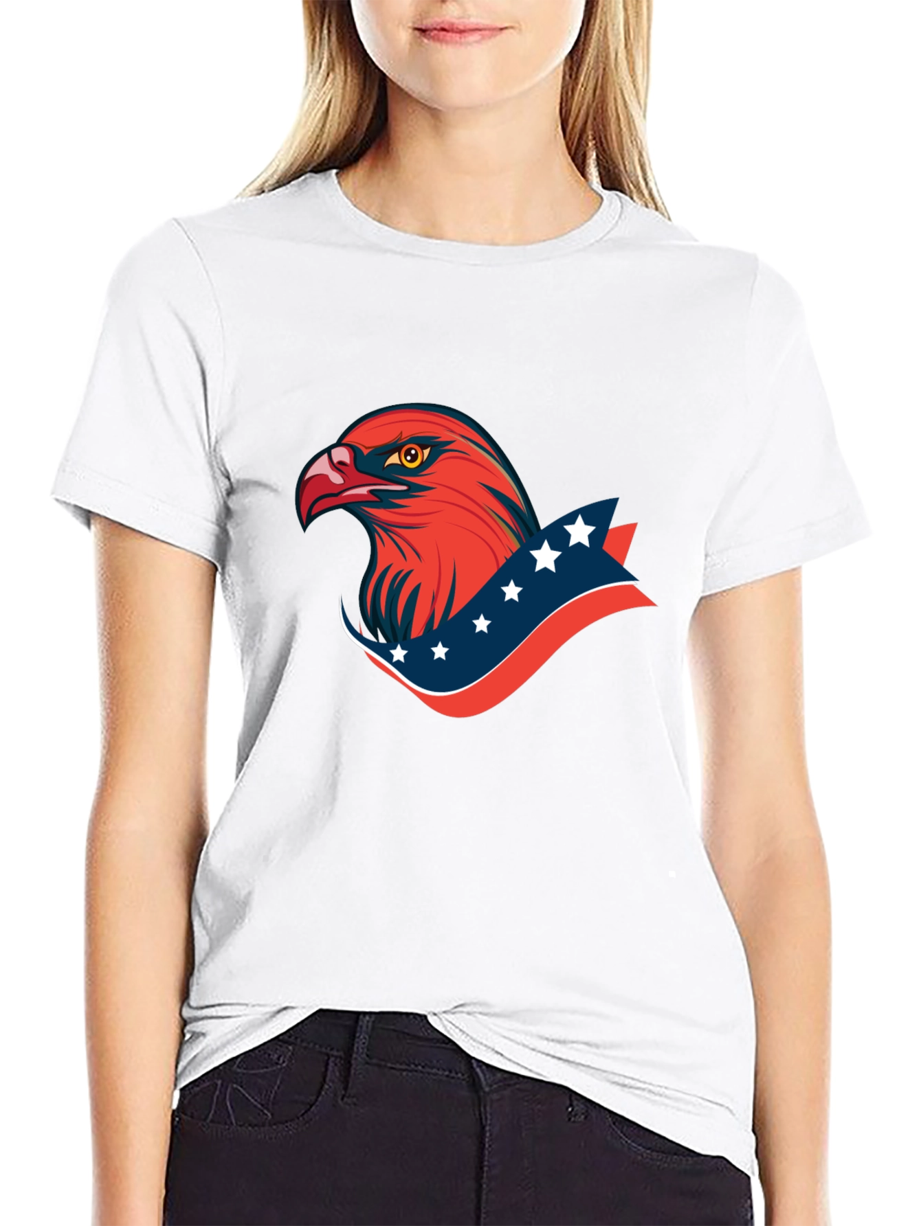 Patriotic Eagle Graphic T-Shirt - Bold American Style
