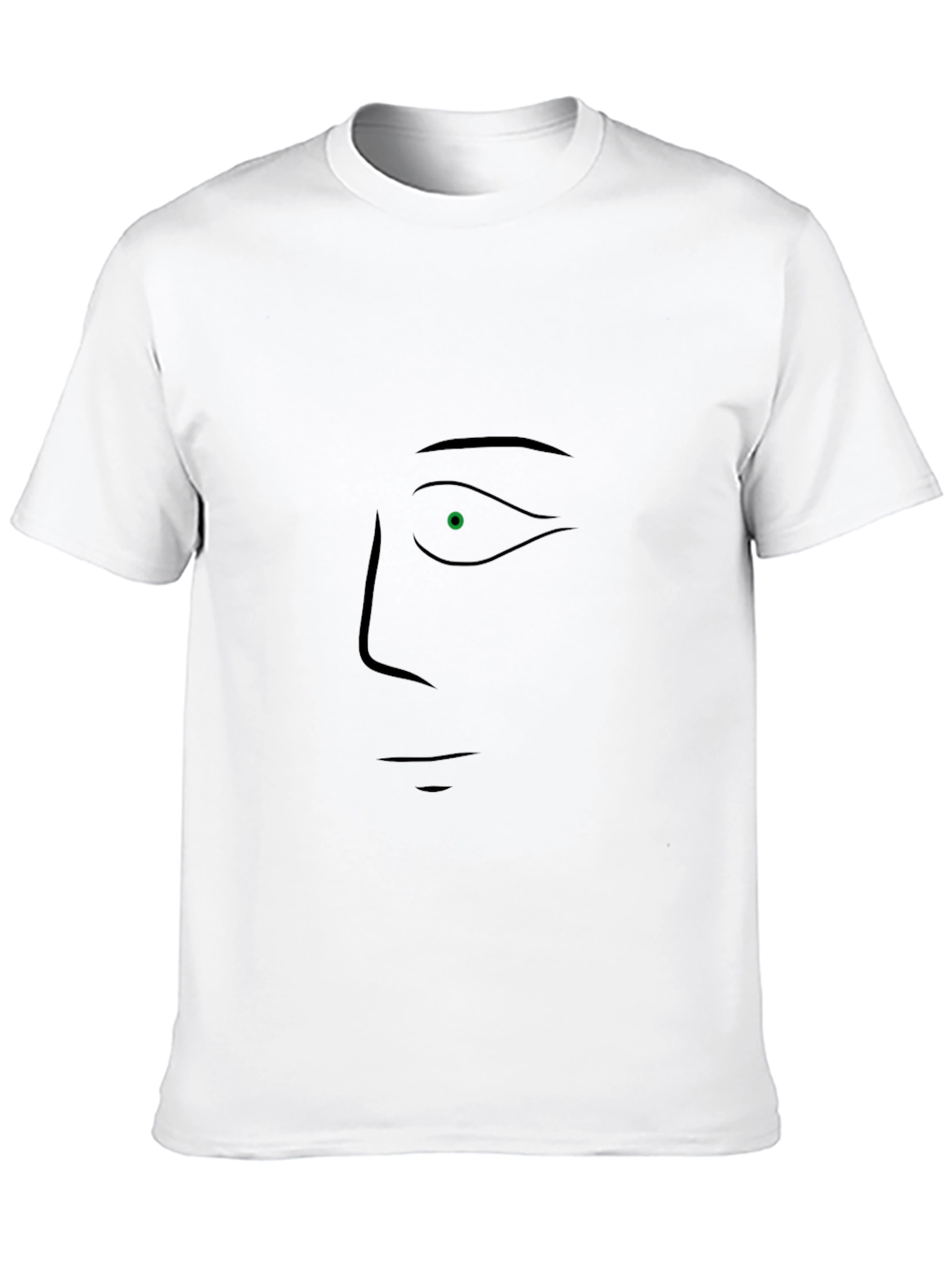 Abstract Face Graphic Black T-Shirt
