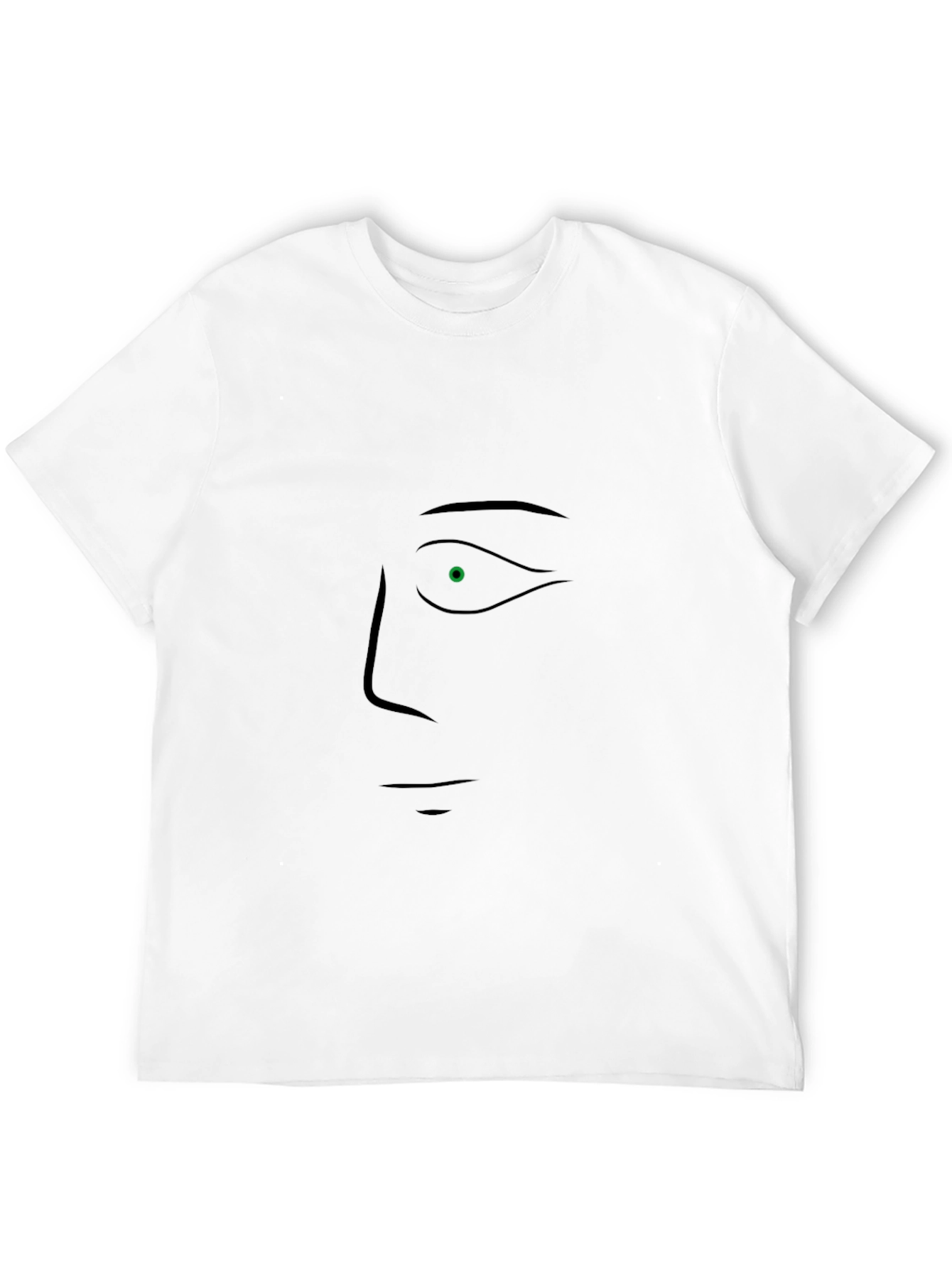 Abstract Face Graphic Black T-Shirt