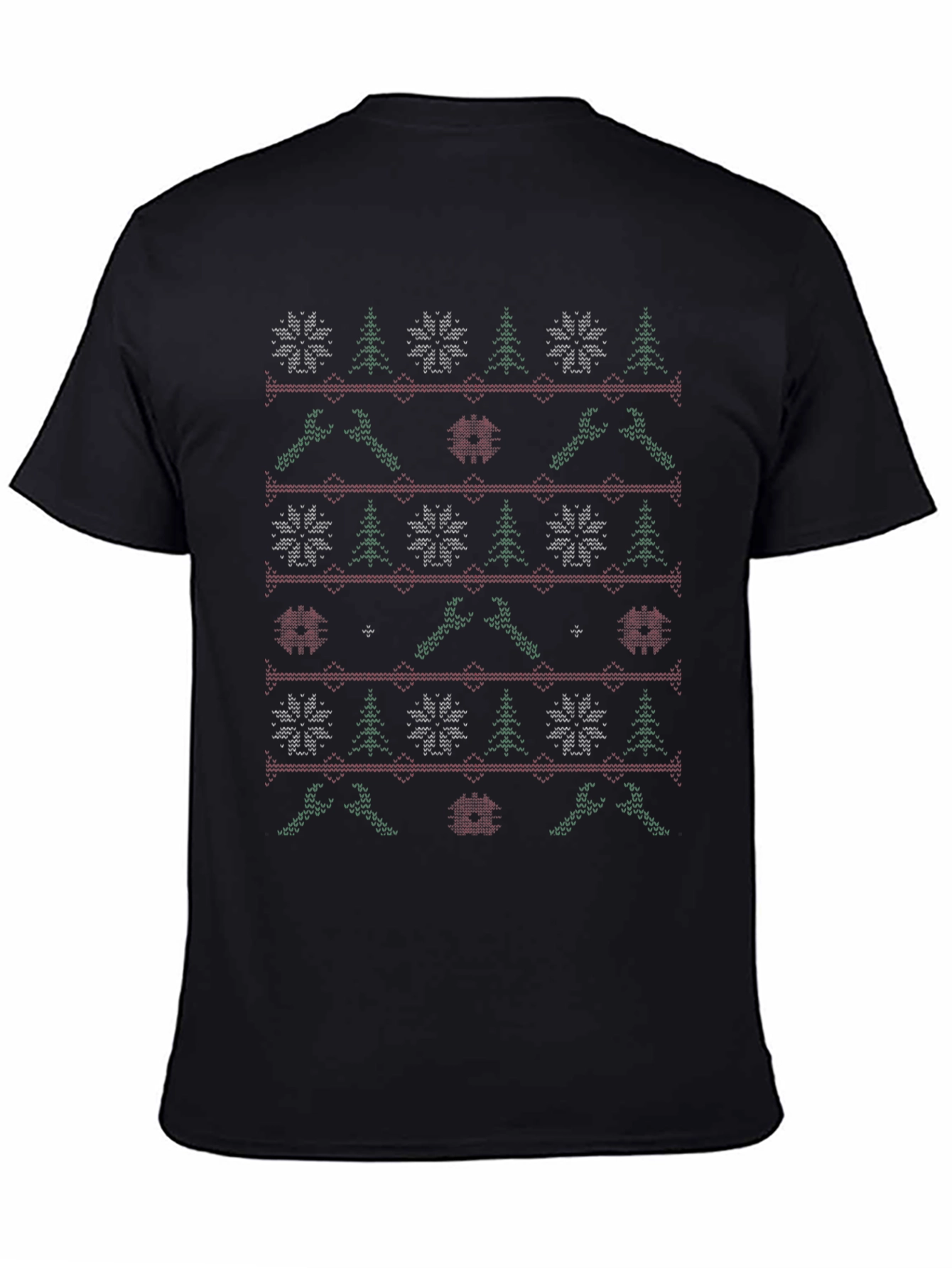 Festive Black Ugly Christmas T-Shirt
