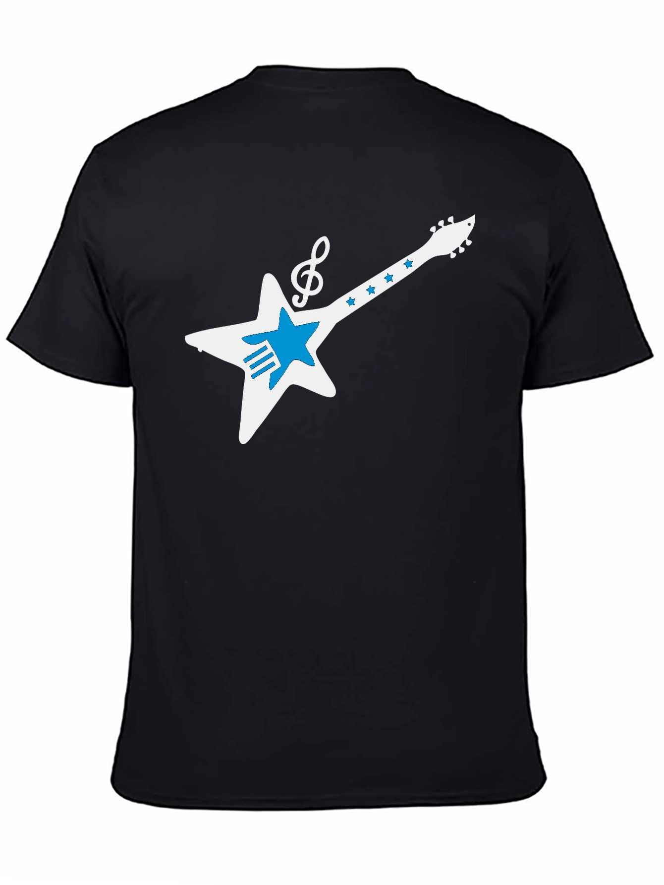 Star Guitar Graphic Tee - Rock Music Style