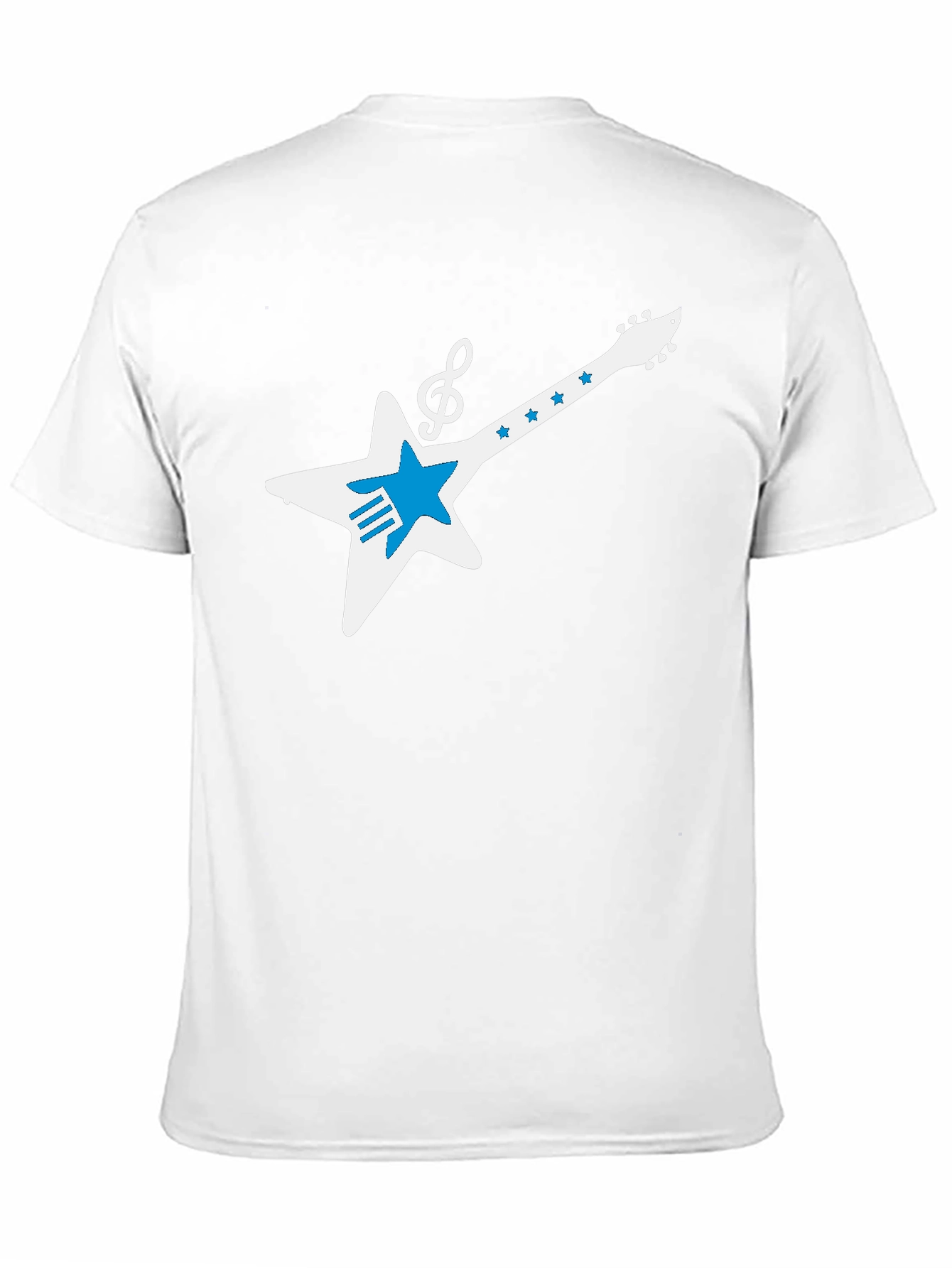 Star Guitar Graphic Tee - Rock Music Style