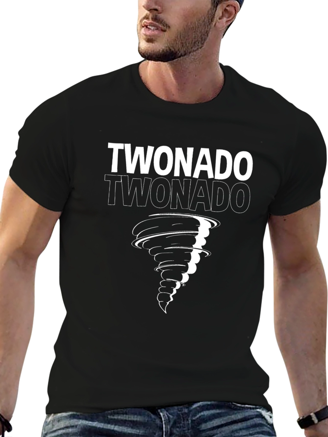 Twonado Graphic T-Shirt - Black Cotton Tee