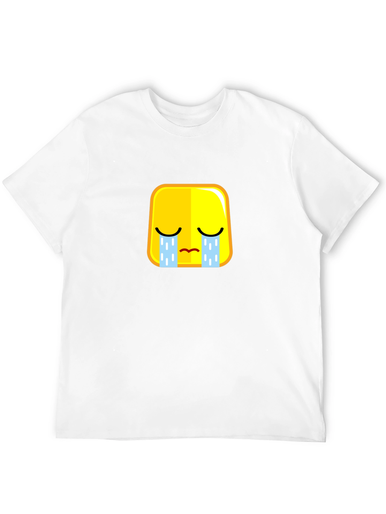 Sad Emoji Black T-Shirt - Express Yourself!
