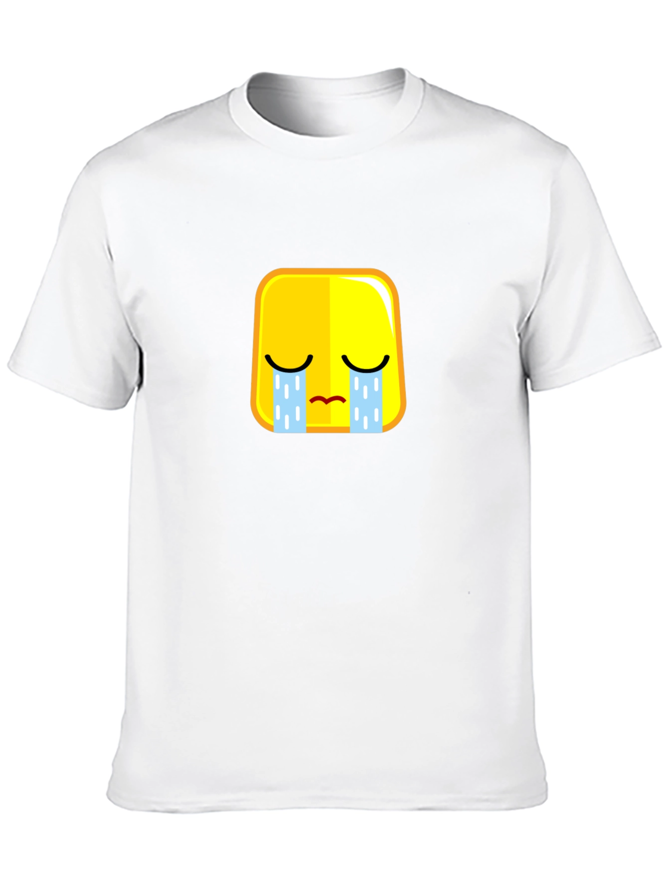 Sad Emoji Black T-Shirt - Express Yourself!