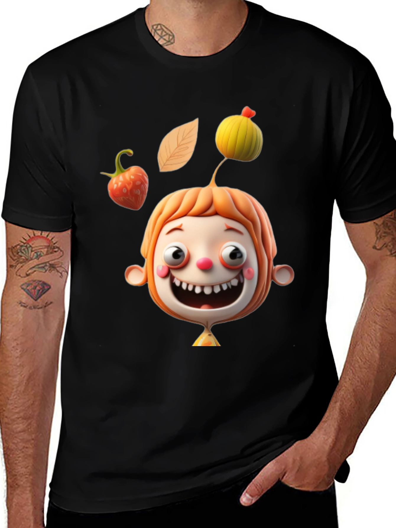 Fun Cartoon Character Graphic Tee - Unique Design