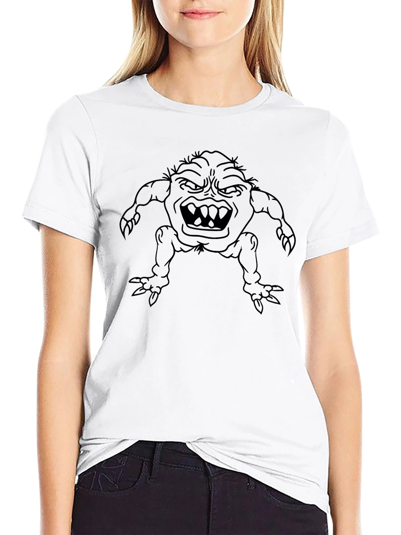 Monster Graphic Black T-Shirt - Unique Design