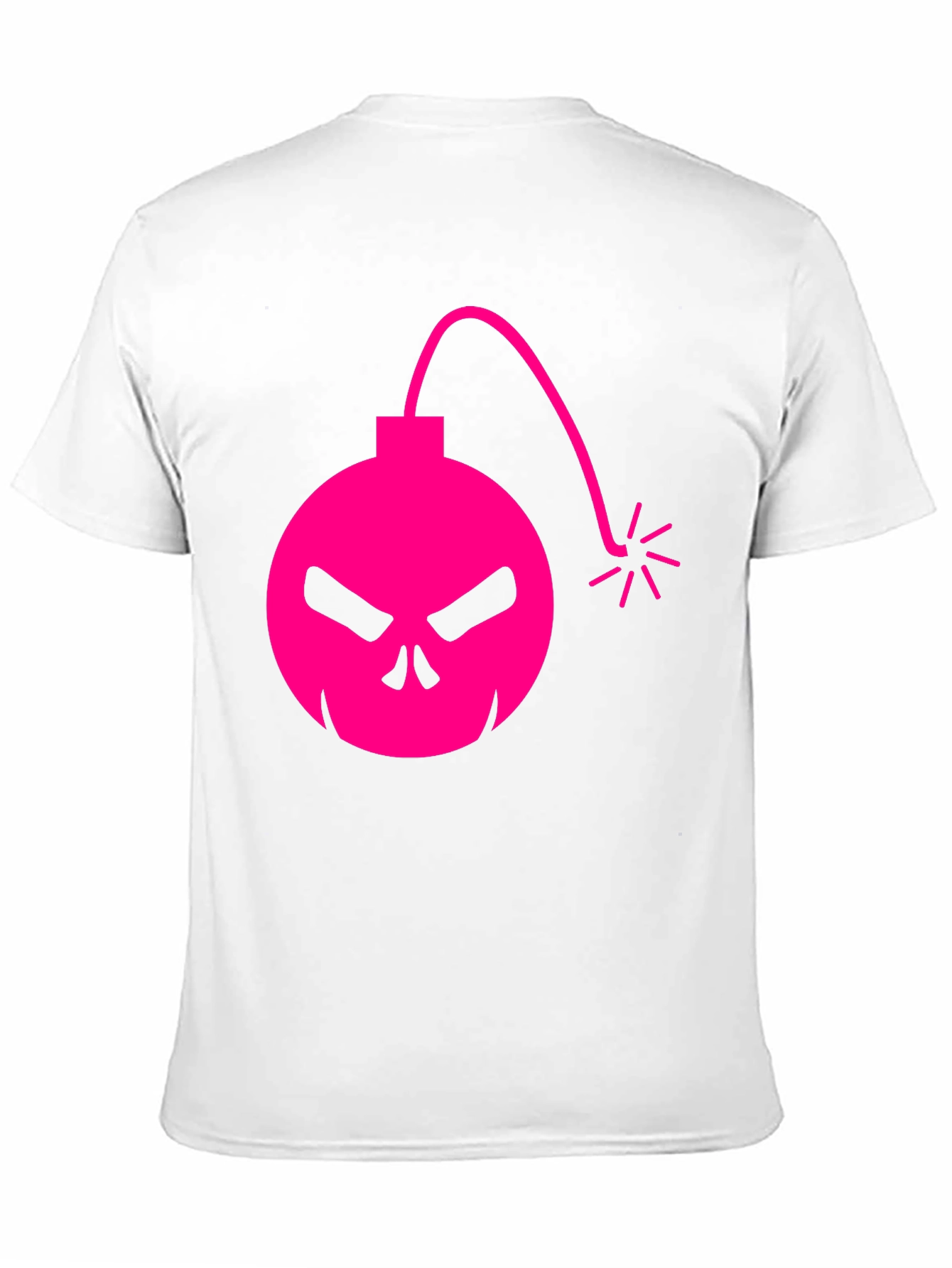 Skull Bomb Graphic Tee - Bold Pink Design