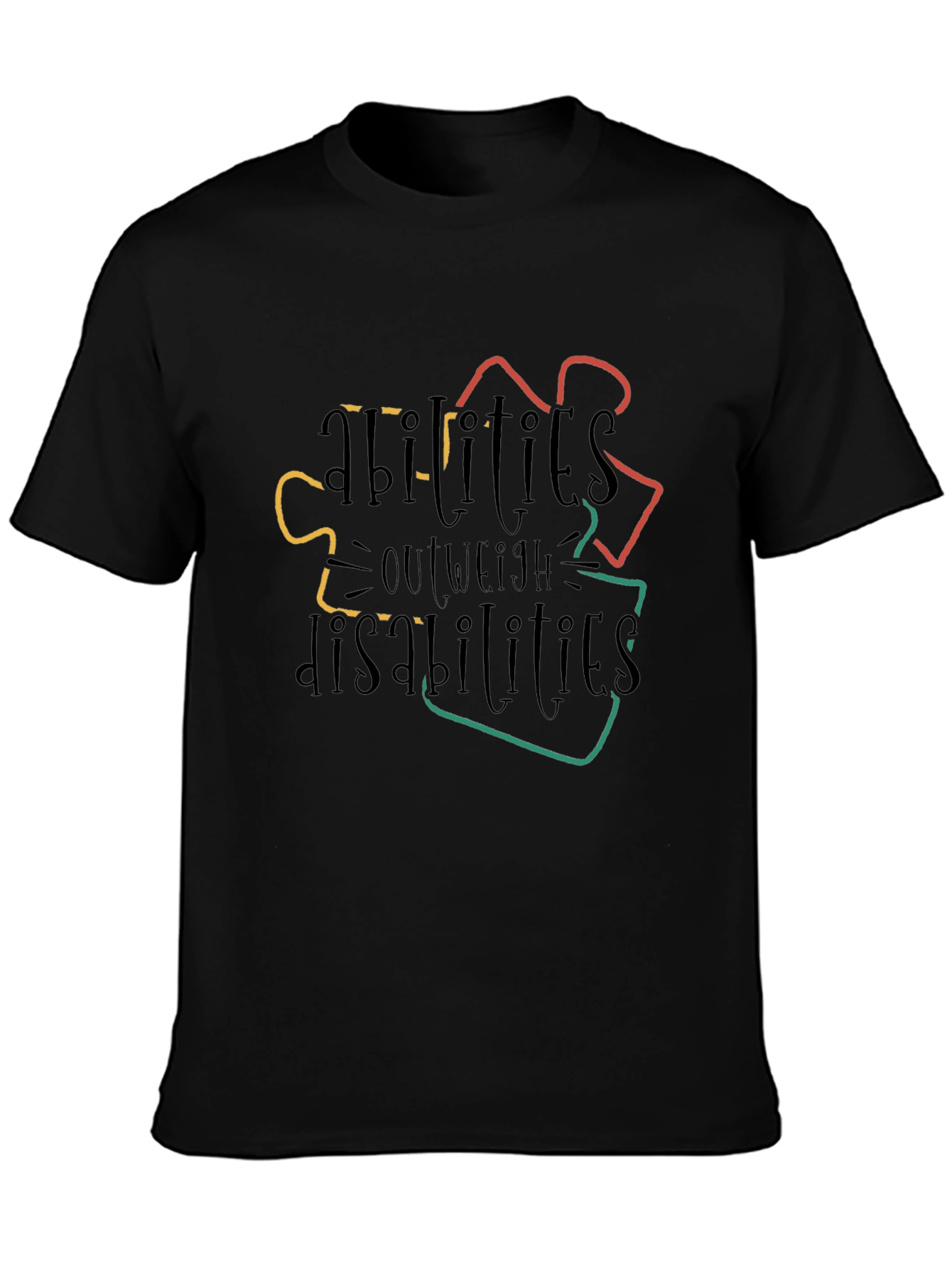 Autism Awareness T-Shirt: Abilities Outweigh Disabilities