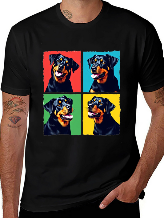 Rottweiler Pop Art T-Shirt - Cute Dog Lover Tee