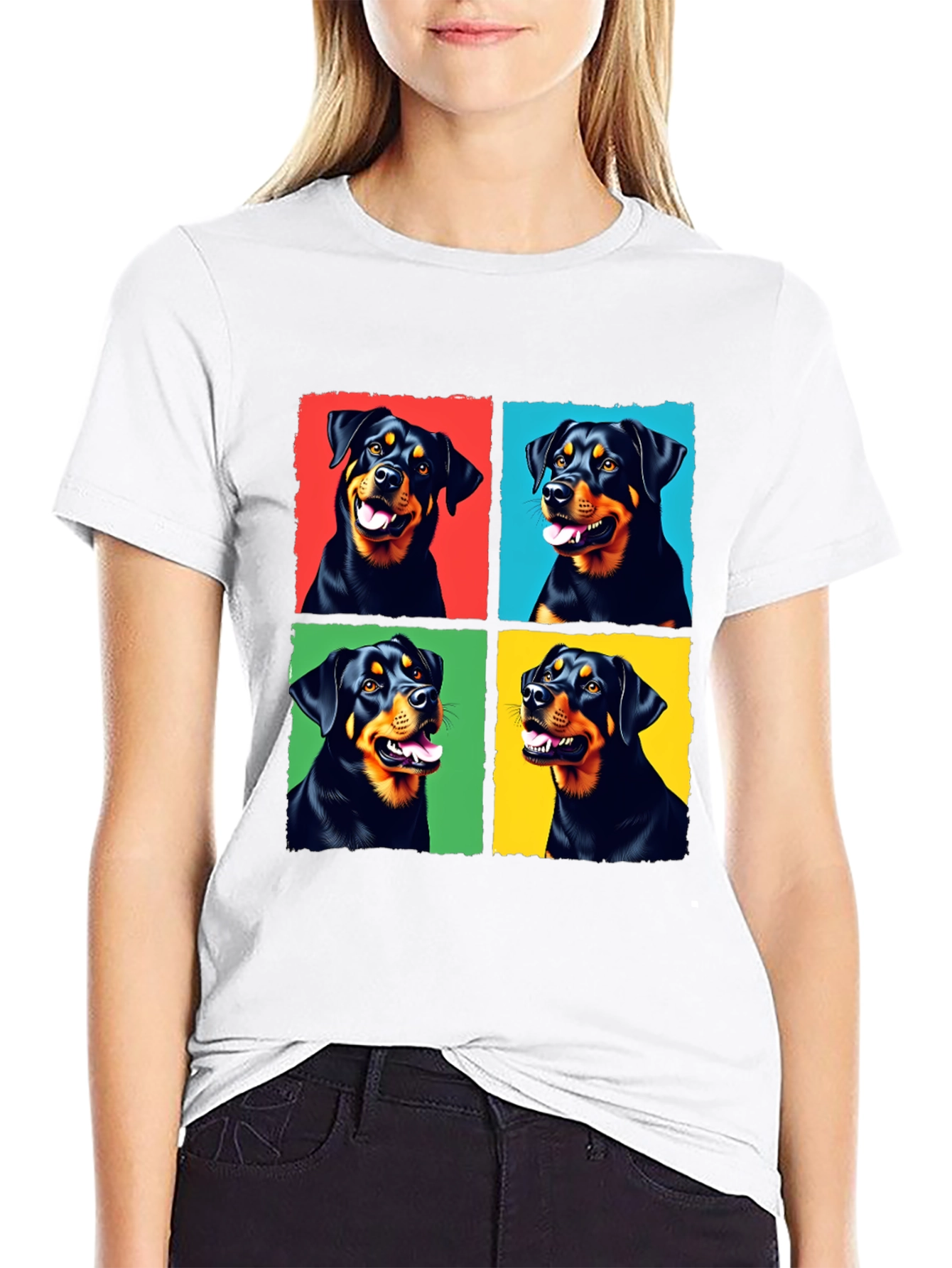Rottweiler Pop Art T-Shirt - Cute Dog Lover Tee