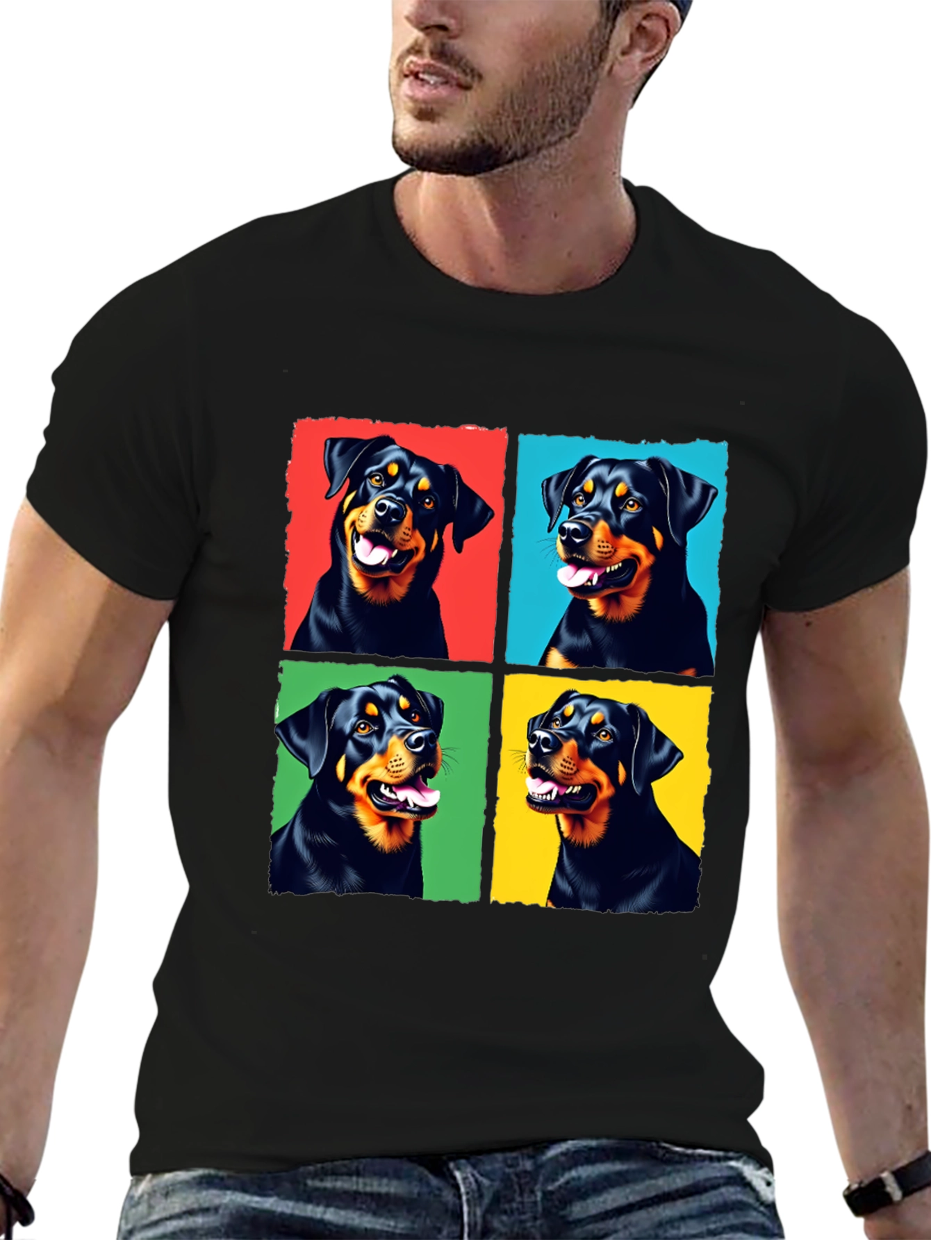 Rottweiler Pop Art T-Shirt - Cute Dog Lover Tee