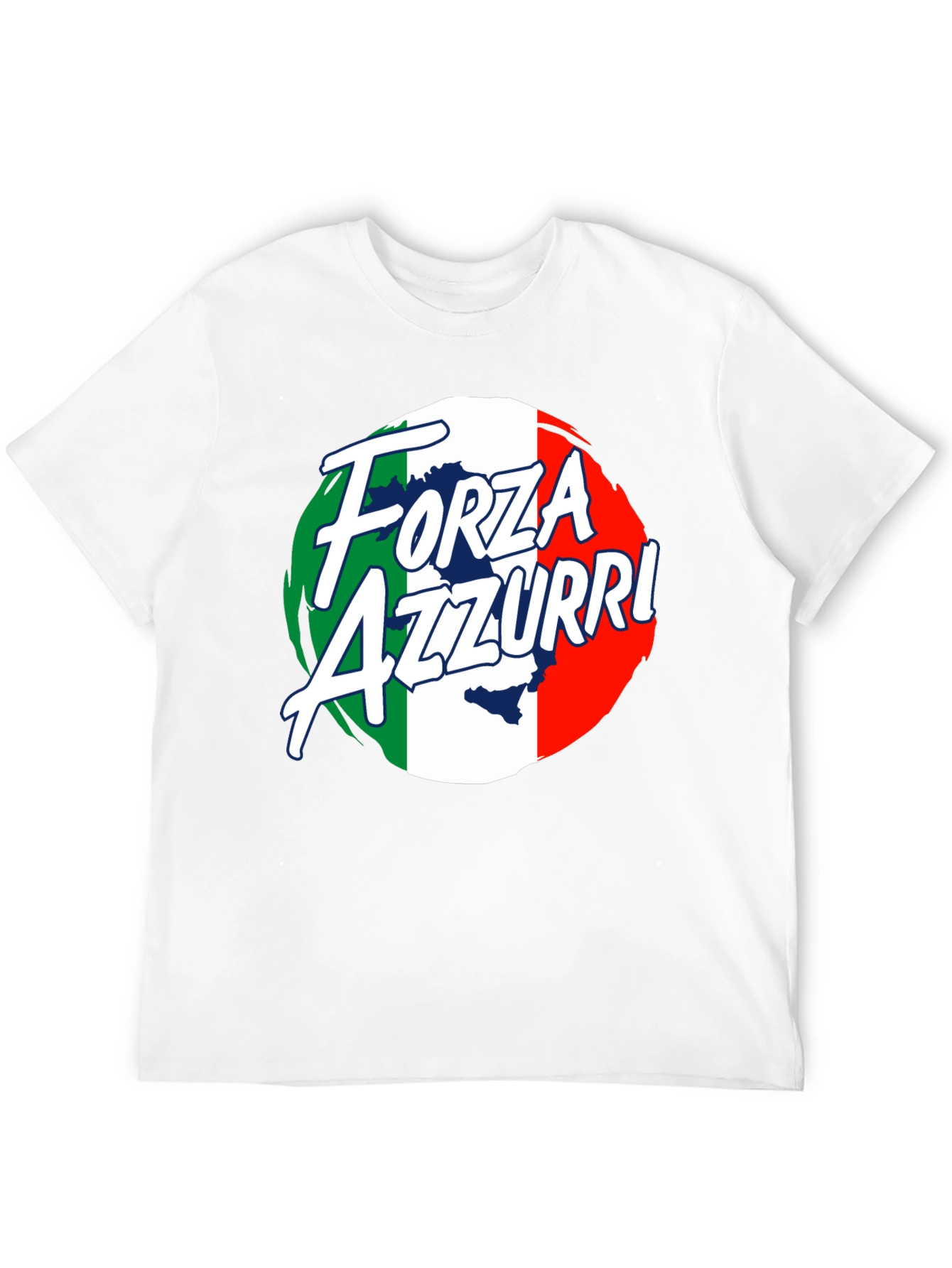 Forza Azzurri Italy Flag T-Shirt
