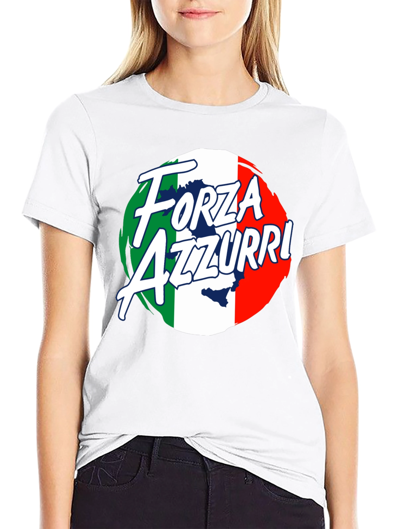 Forza Azzurri Italy Flag T-Shirt