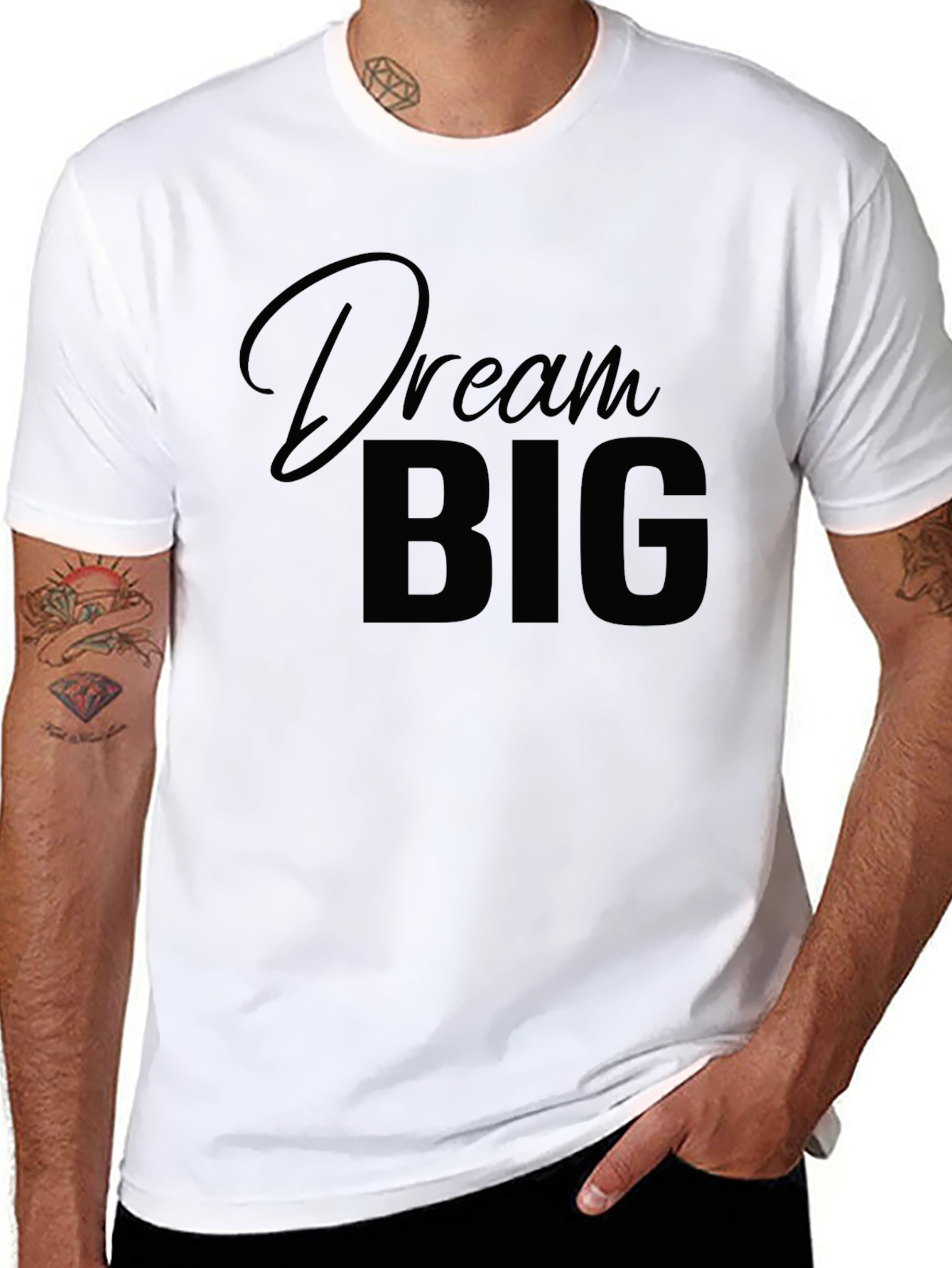 Dream Big Black T-Shirt - Motivational Casual Tee